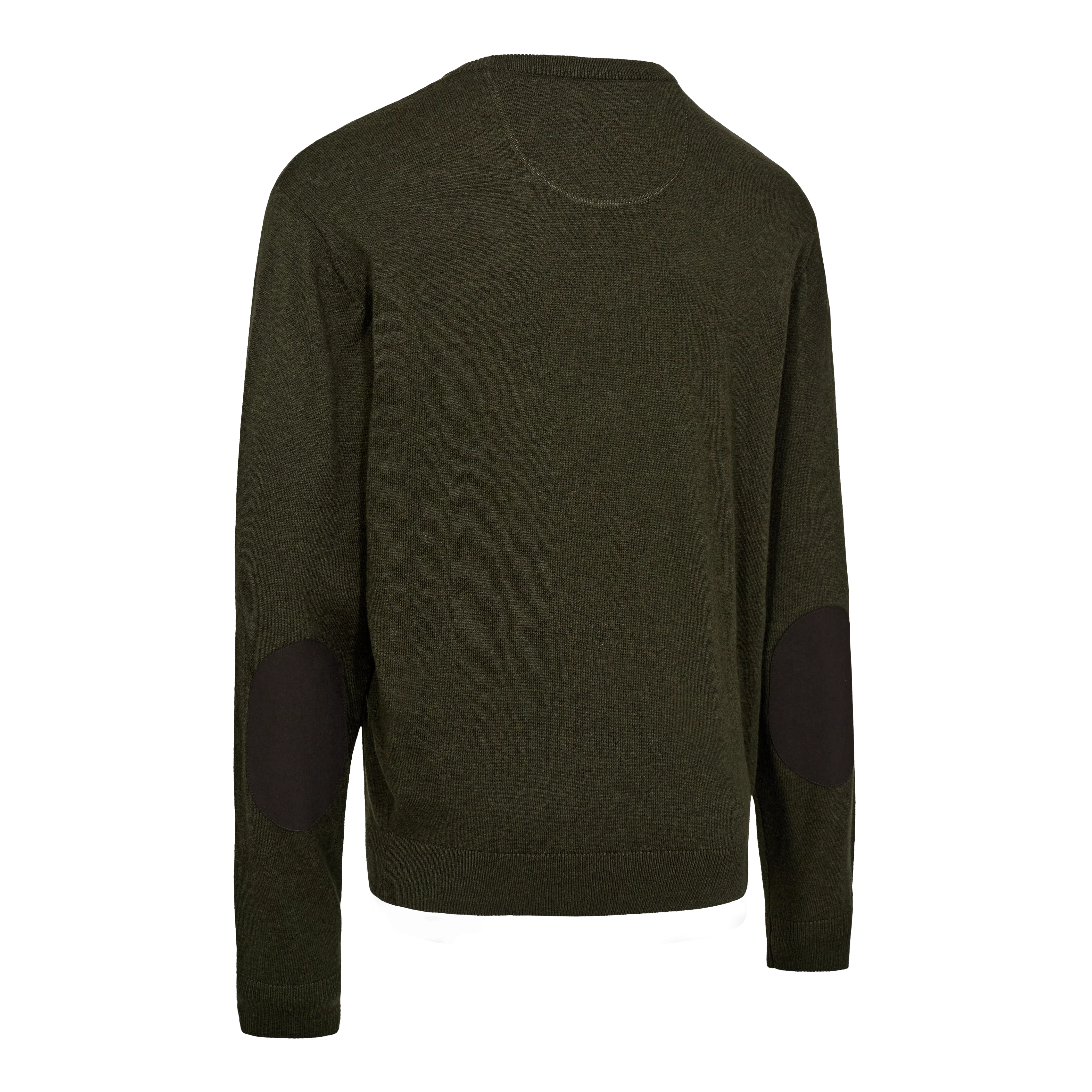 Harrington Strickpullover mit Rundhalsausschnitt - Forest Ember Melange