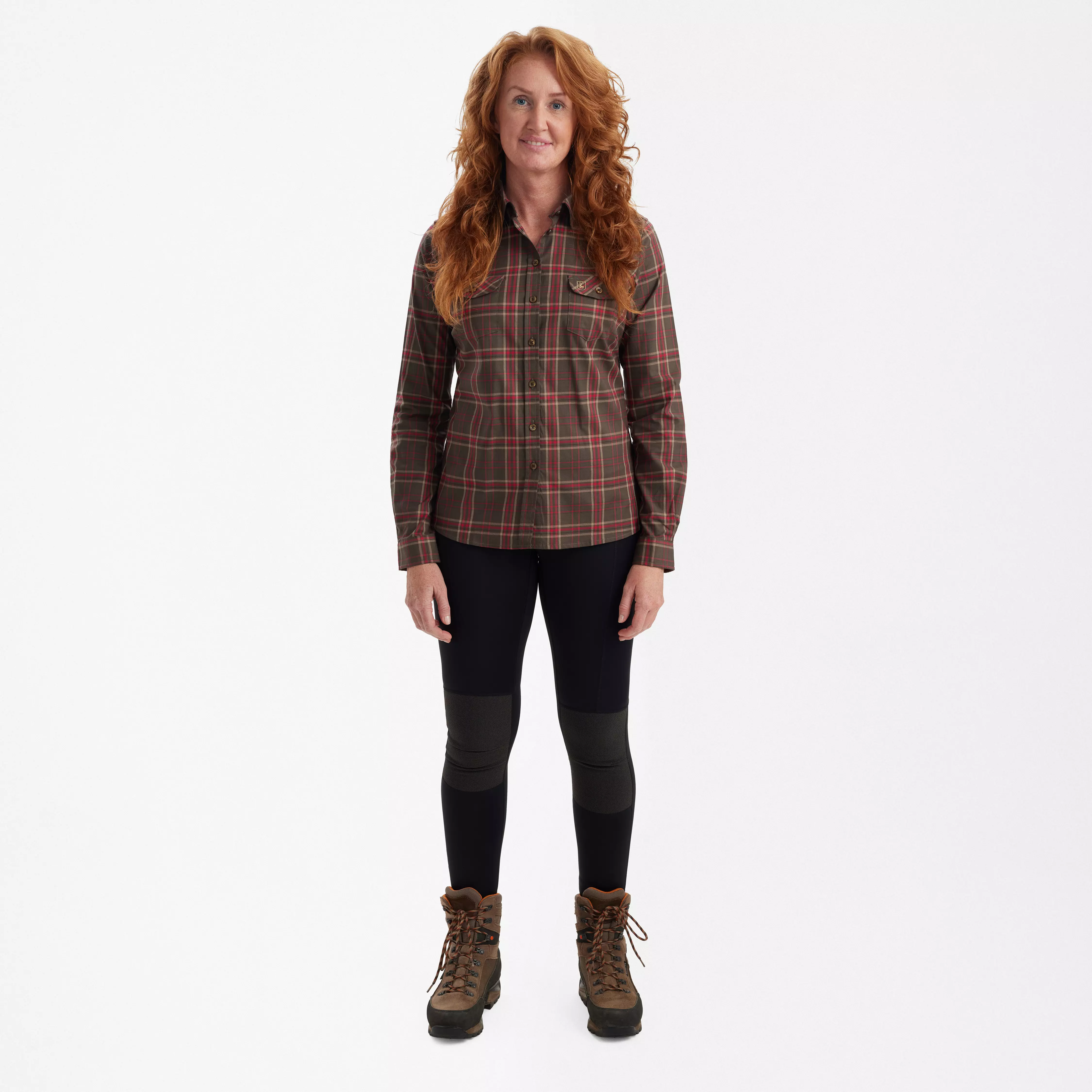 Lady Elena Hemd - Green Check