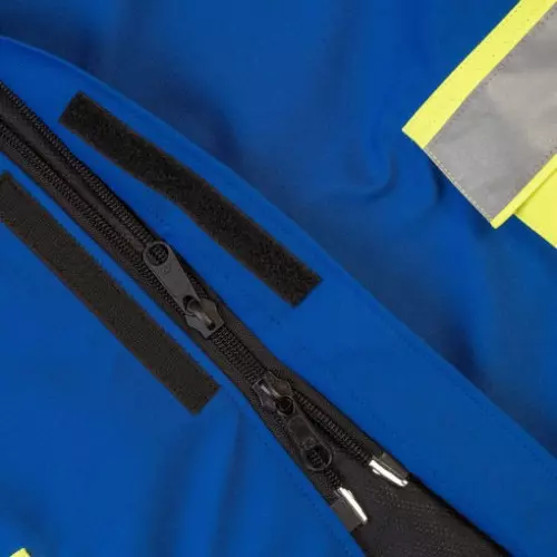 Kruedener Hundeführer-/ Durchgehjacke warnrot/blau/gelb Kruedener Hundeführer-/ Durchgehjacke warnrot/blau/gelb