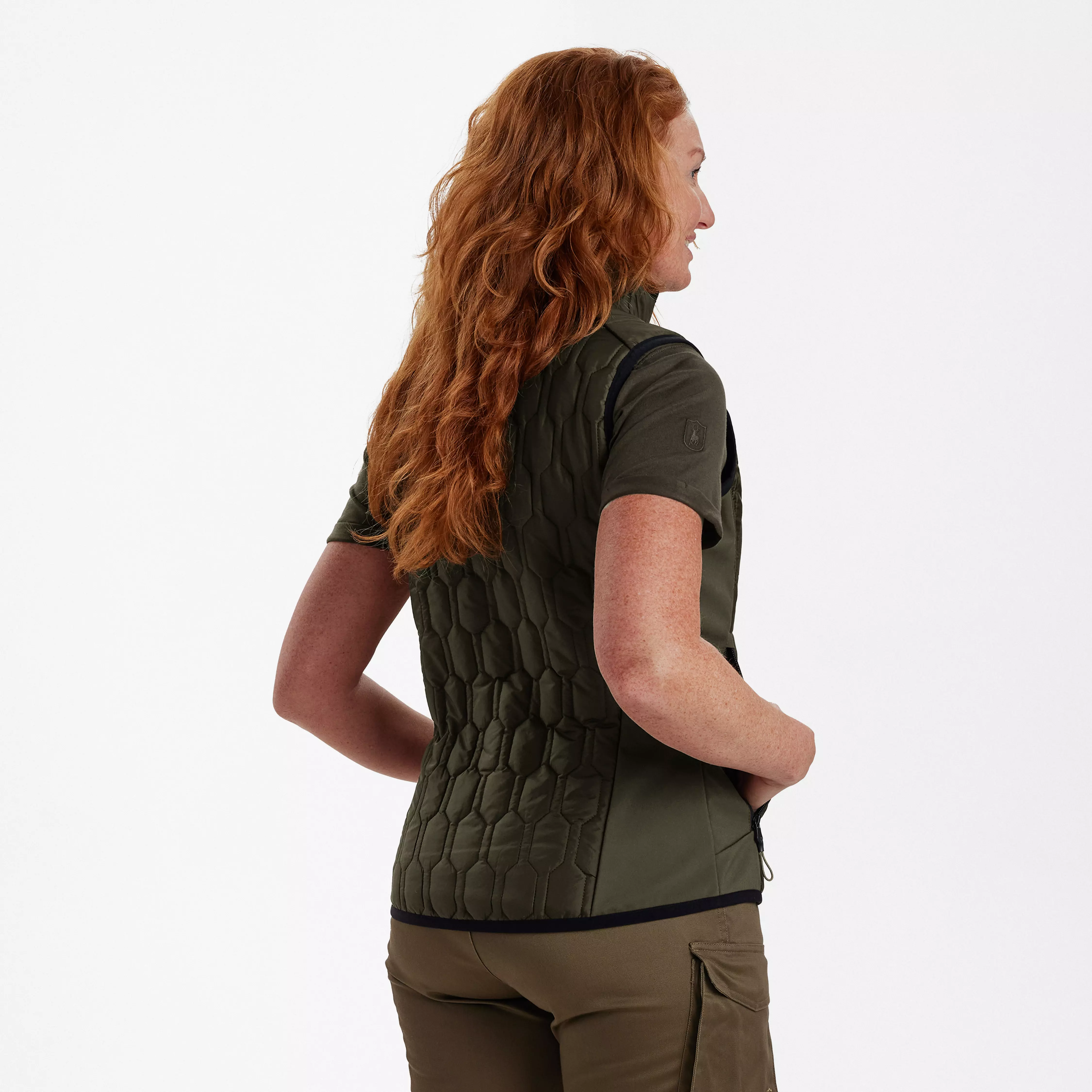 Lady Mossdale Steppweste - Forest Green