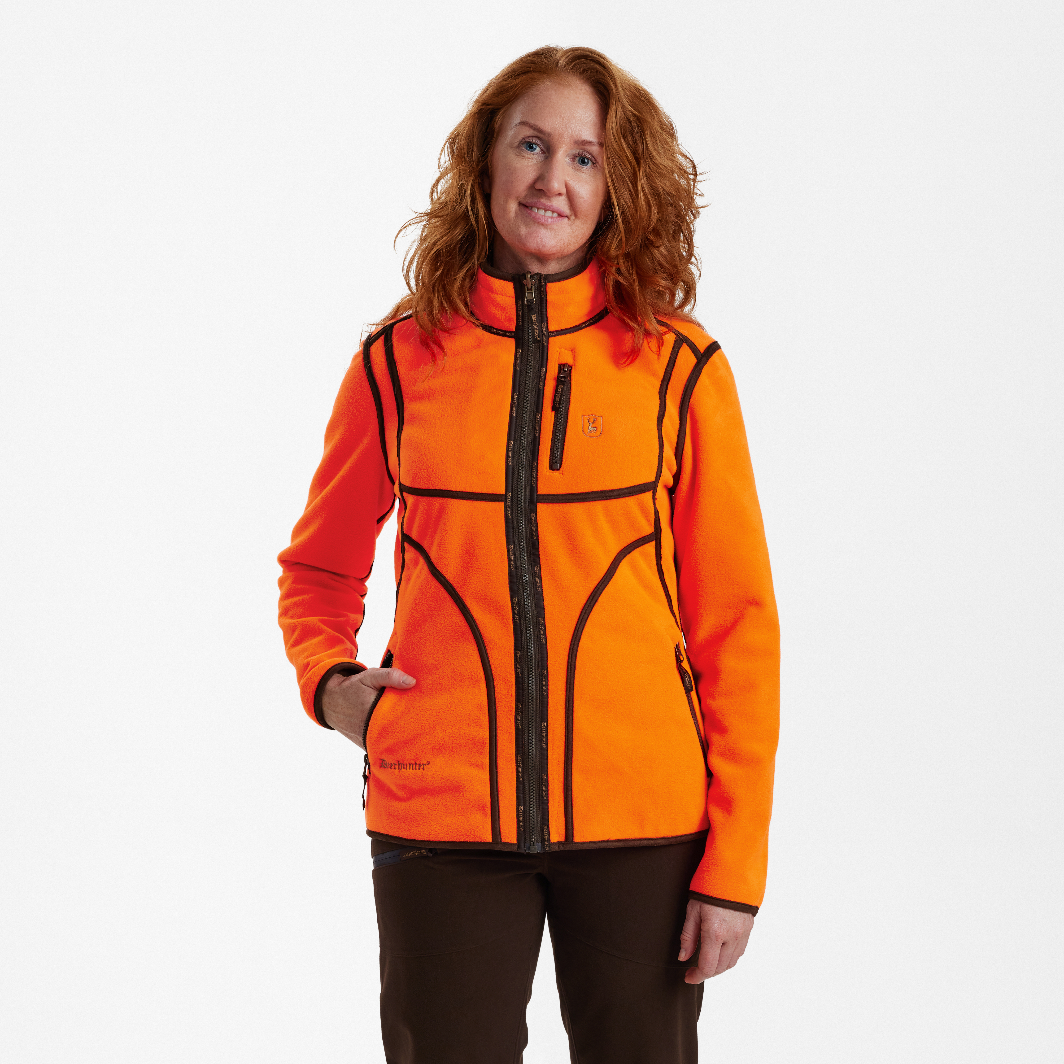 Lady Pam Bonded Fleecejacke - wendbar - Orange