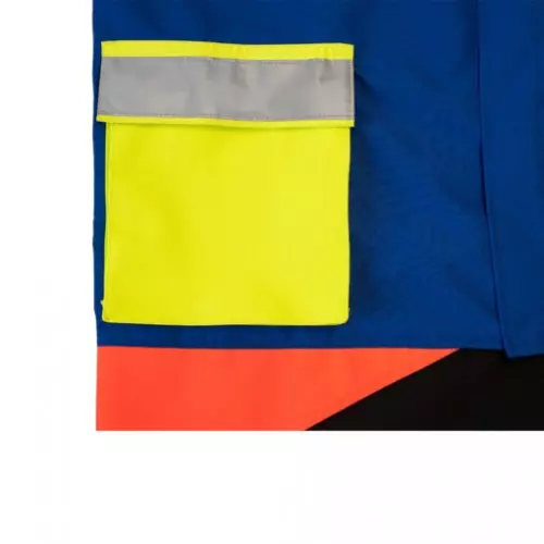 Kruedener Hundeführer-/ Durchgehjacke warnrot/blau/gelb Kruedener Hundeführer-/ Durchgehjacke warnrot/blau/gelb