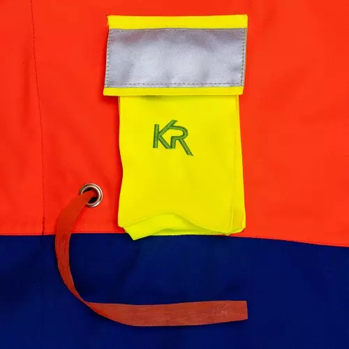 Kruedener Hundeführer-/ Durchgehjacke warnrot/blau/gelb Kruedener Hundeführer-/ Durchgehjacke warnrot/blau/gelb
