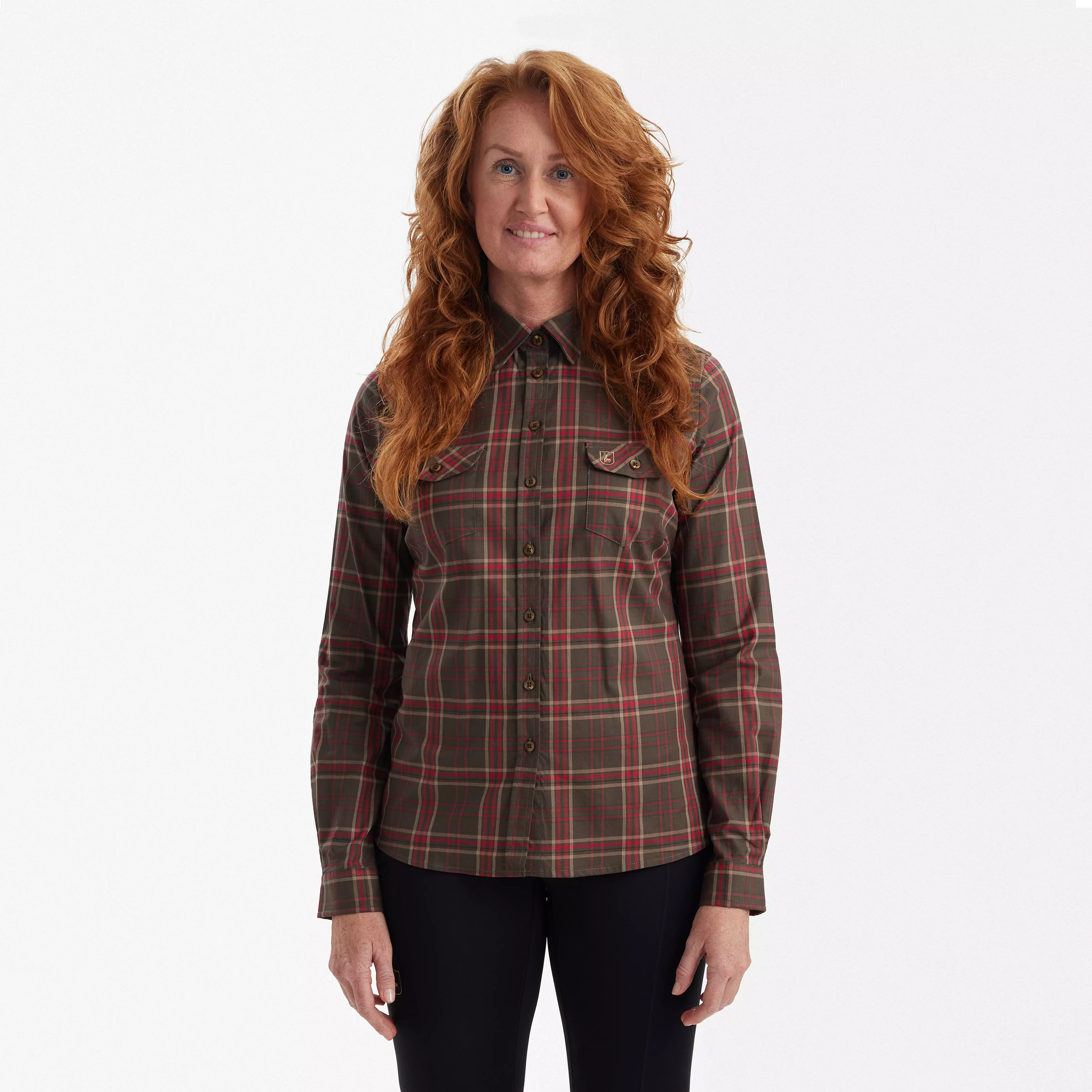 Lady Elena Hemd - Green Check