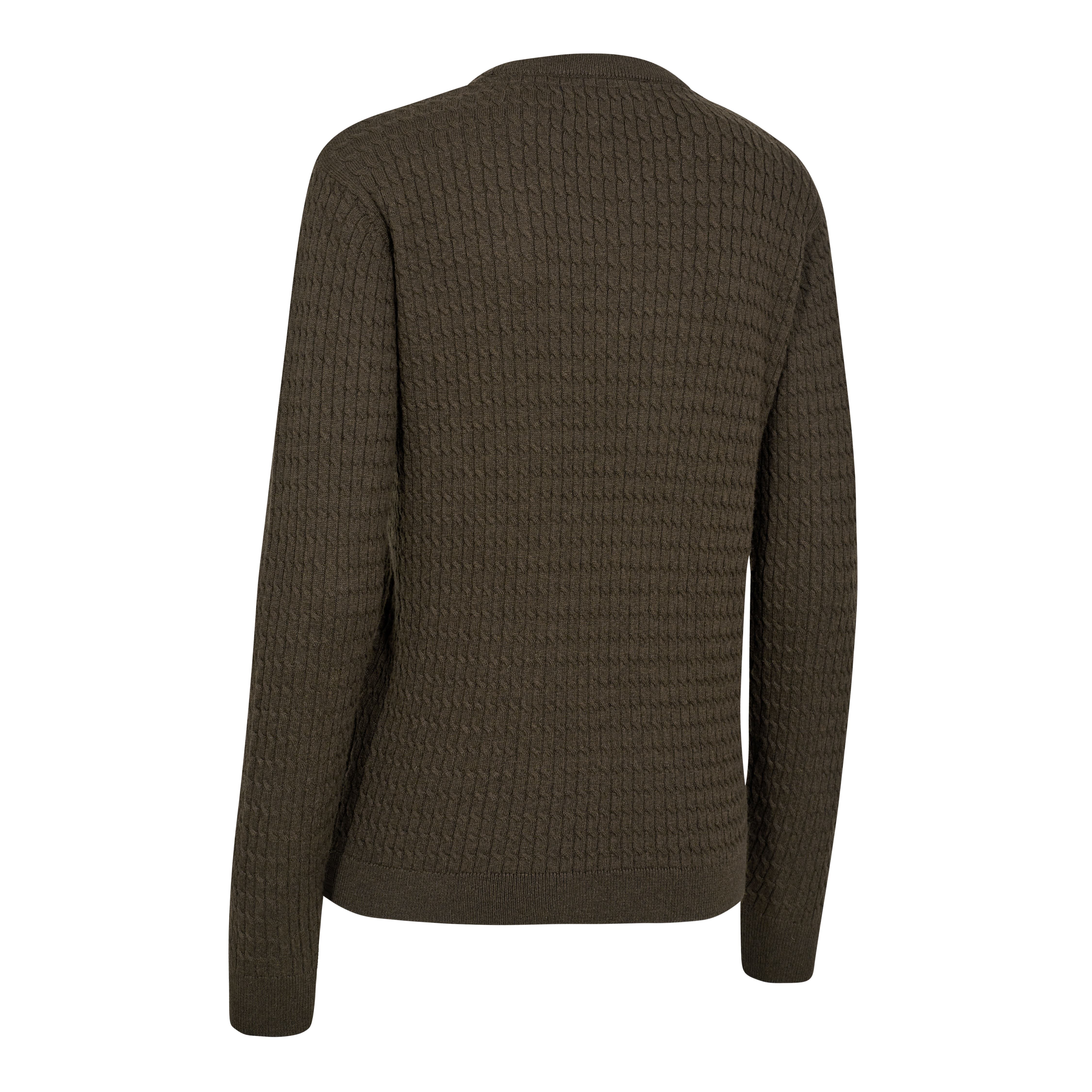 Lady Harrington Zopfmuster Strickpullover - Brown Melange
