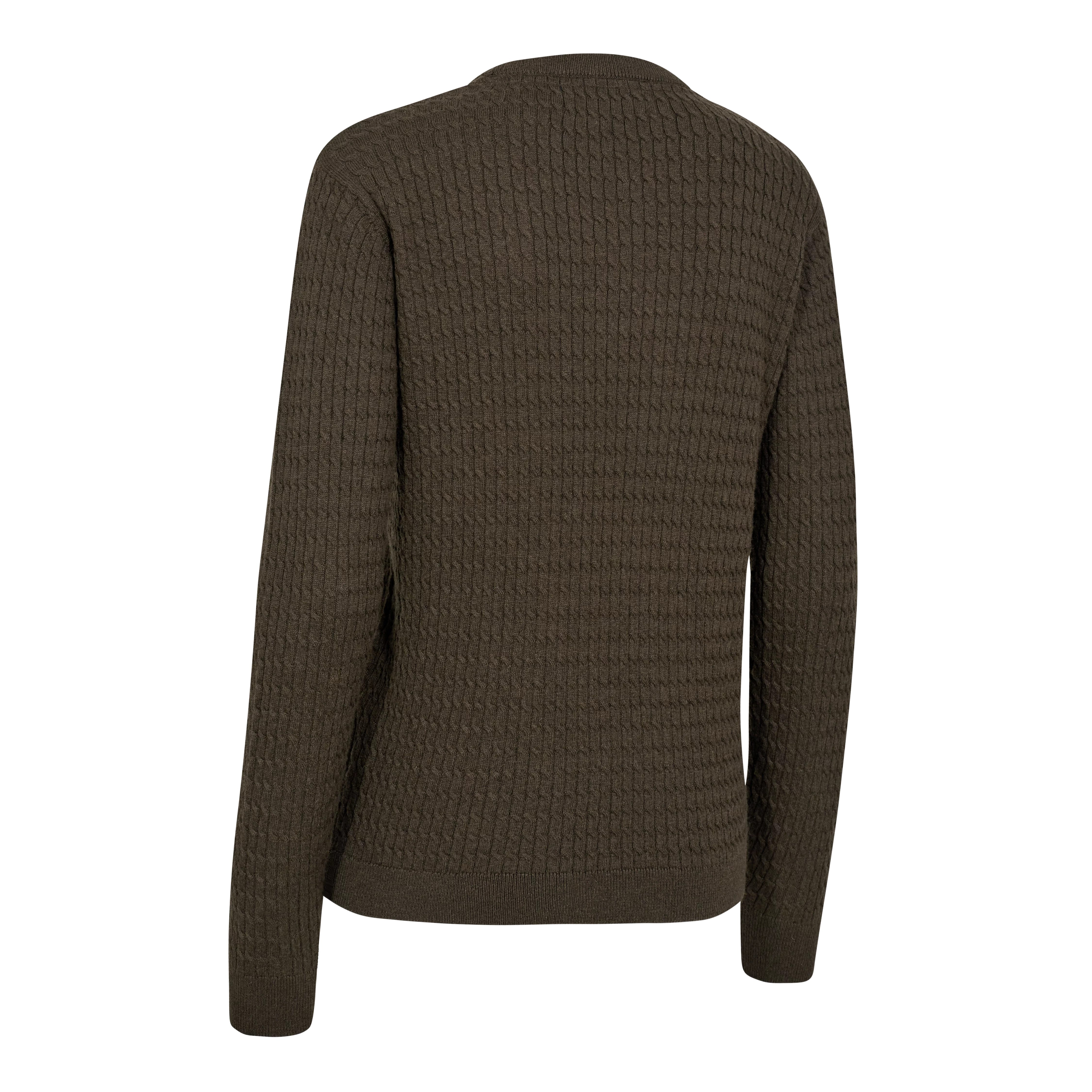 Lady Harrington Zopfmuster Strickpullover - Brown Melange