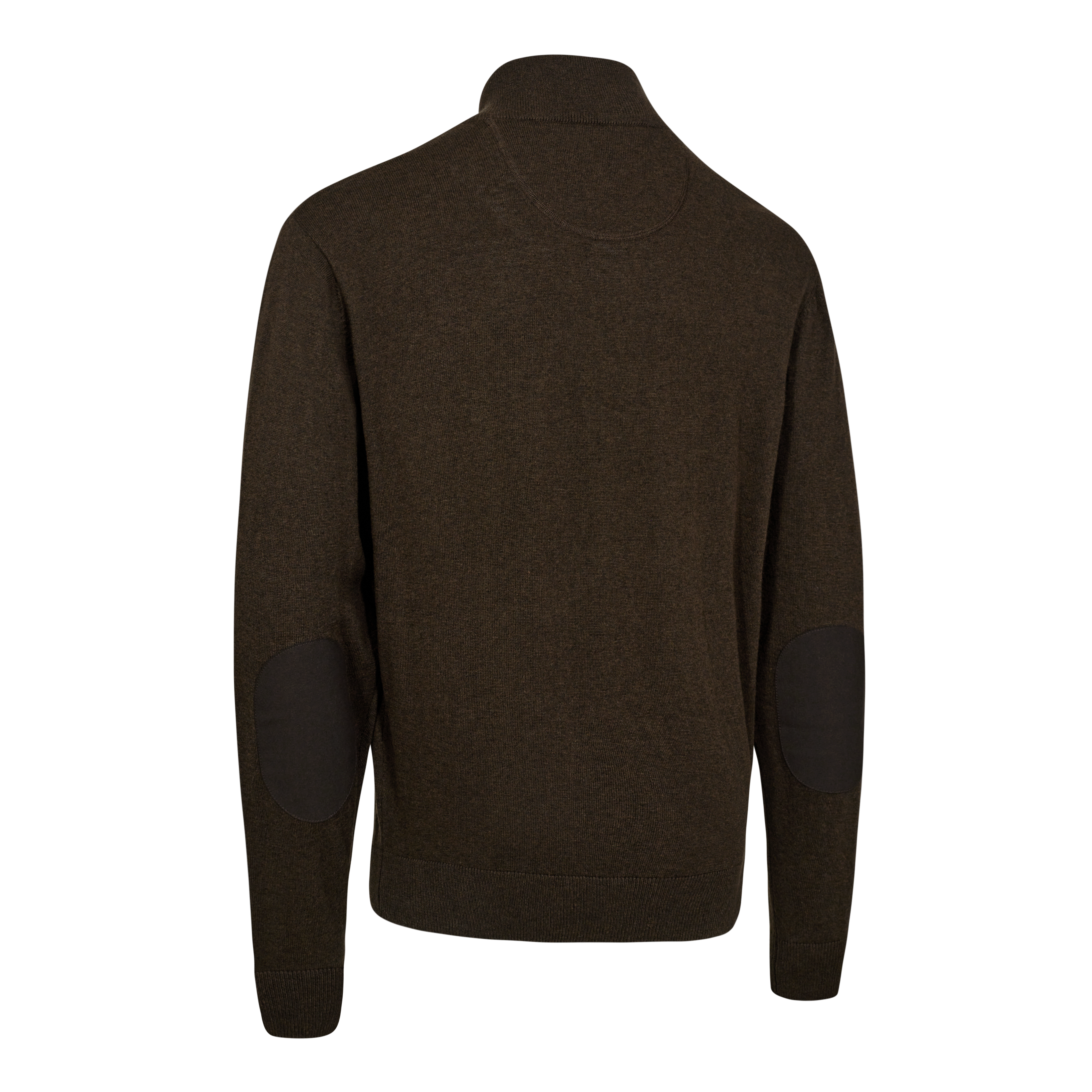 Harrington 1/2-Zip Strickpullover - Brown Melange