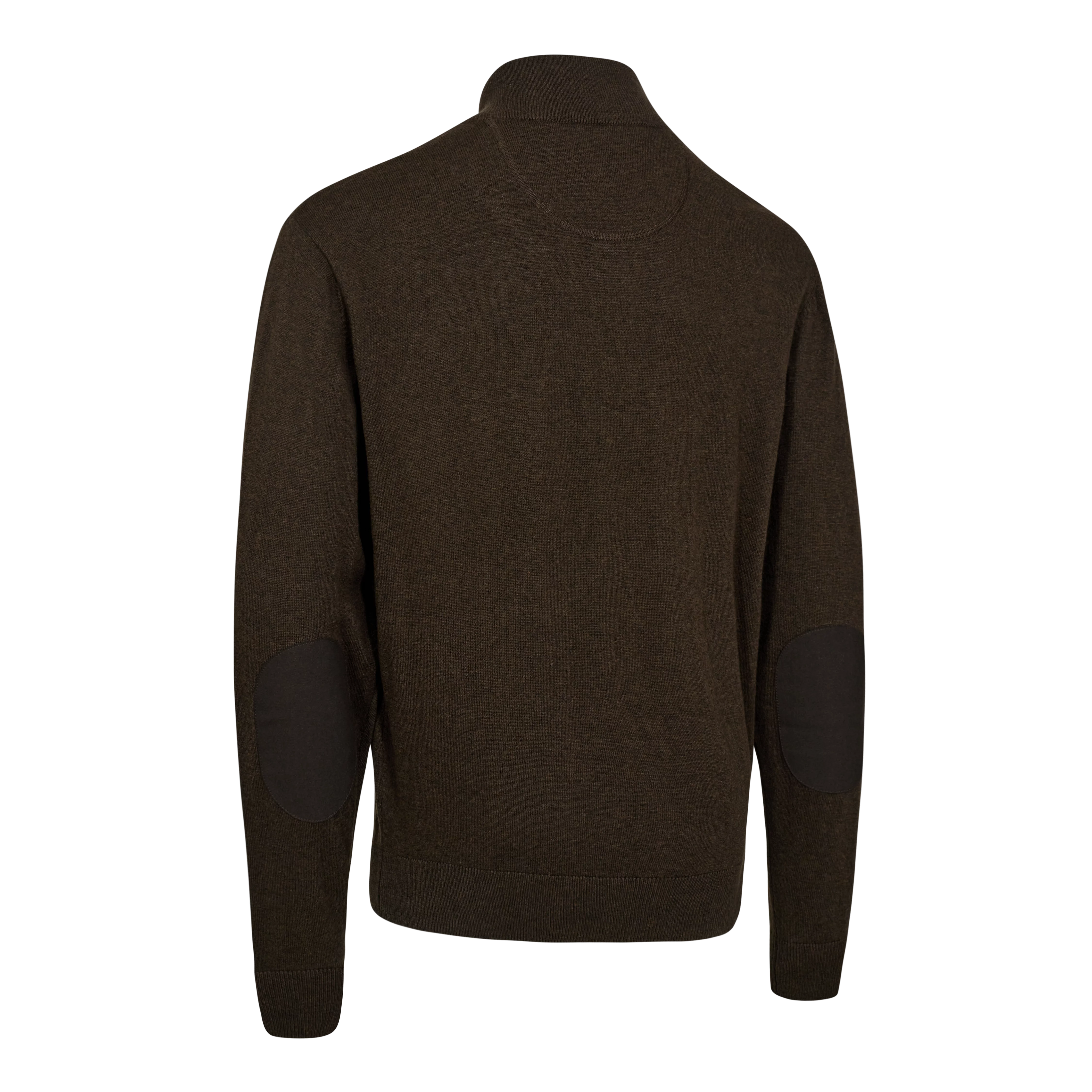 Harrington 1/2-Zip Strickpullover - Brown Melange