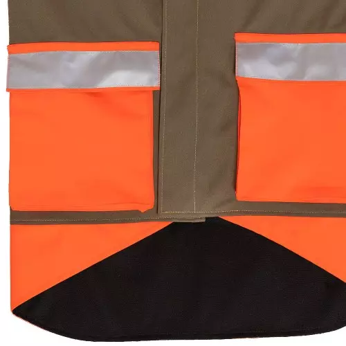 Kruedener Hundeführer-/ Durchgehjacke warnrot/ oliv Kruedener Hundeführer-/ Durchgehjacke warnrot/ oliv