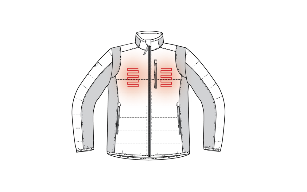 Heat wattierte Jacke - Wood