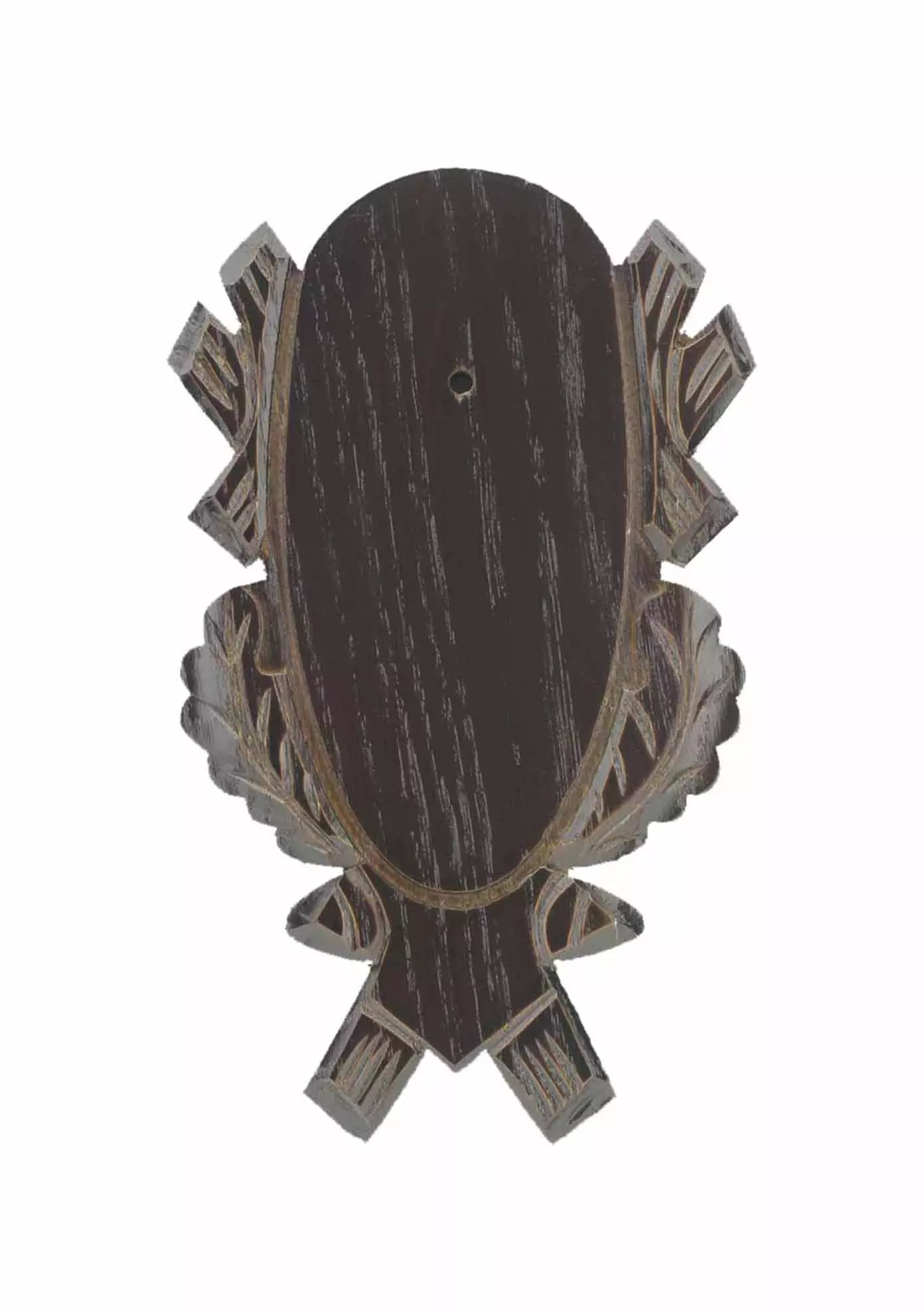 Rehbockbrett Eiche 4 Geschnitzt - 18x9 cm Dunkel