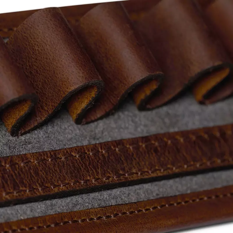 Waidmanns Leder Patronengürtel Janko Braun / Grau (Kaliber 12,16,20)