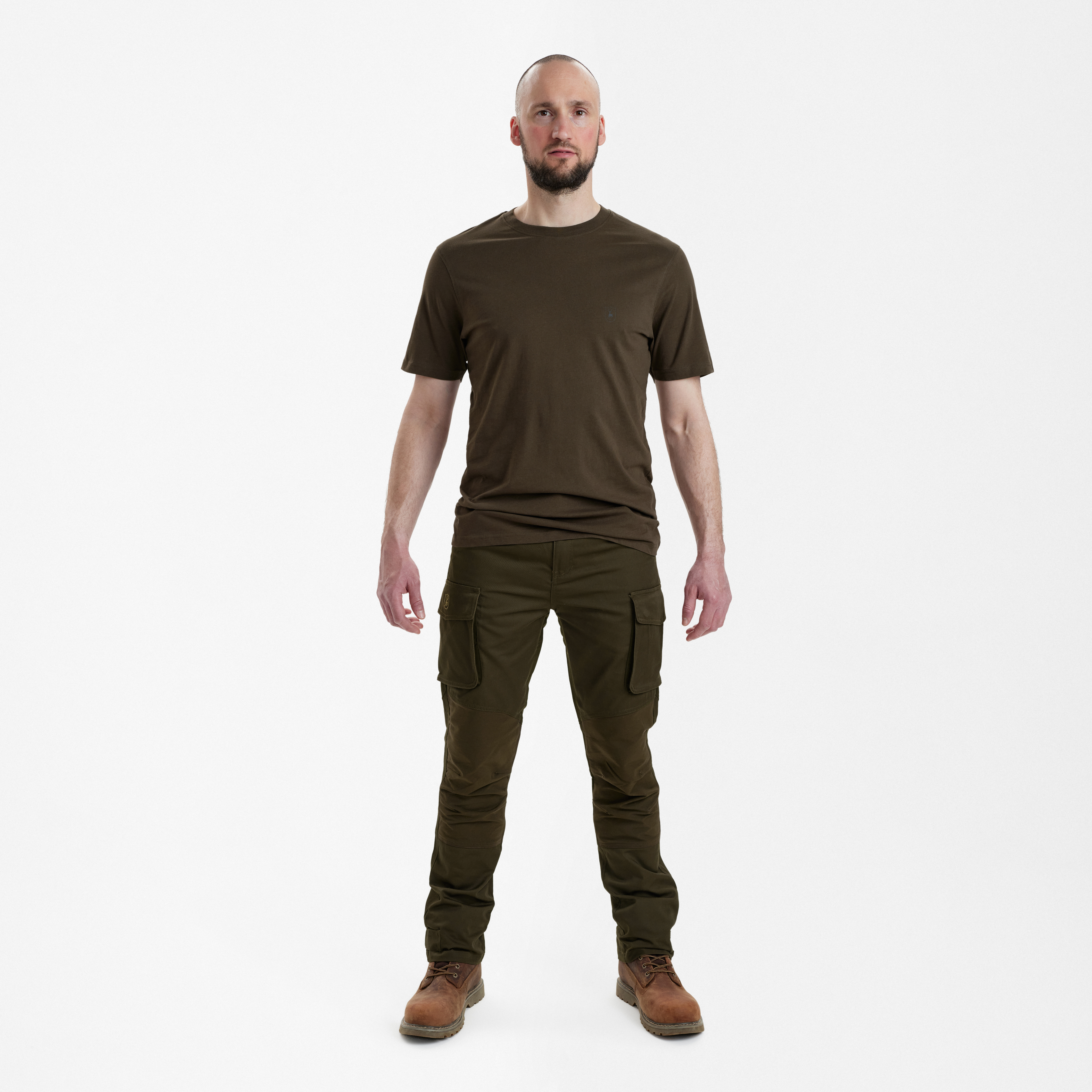 T-Shirt 2 pak - Green/Brown Leaf