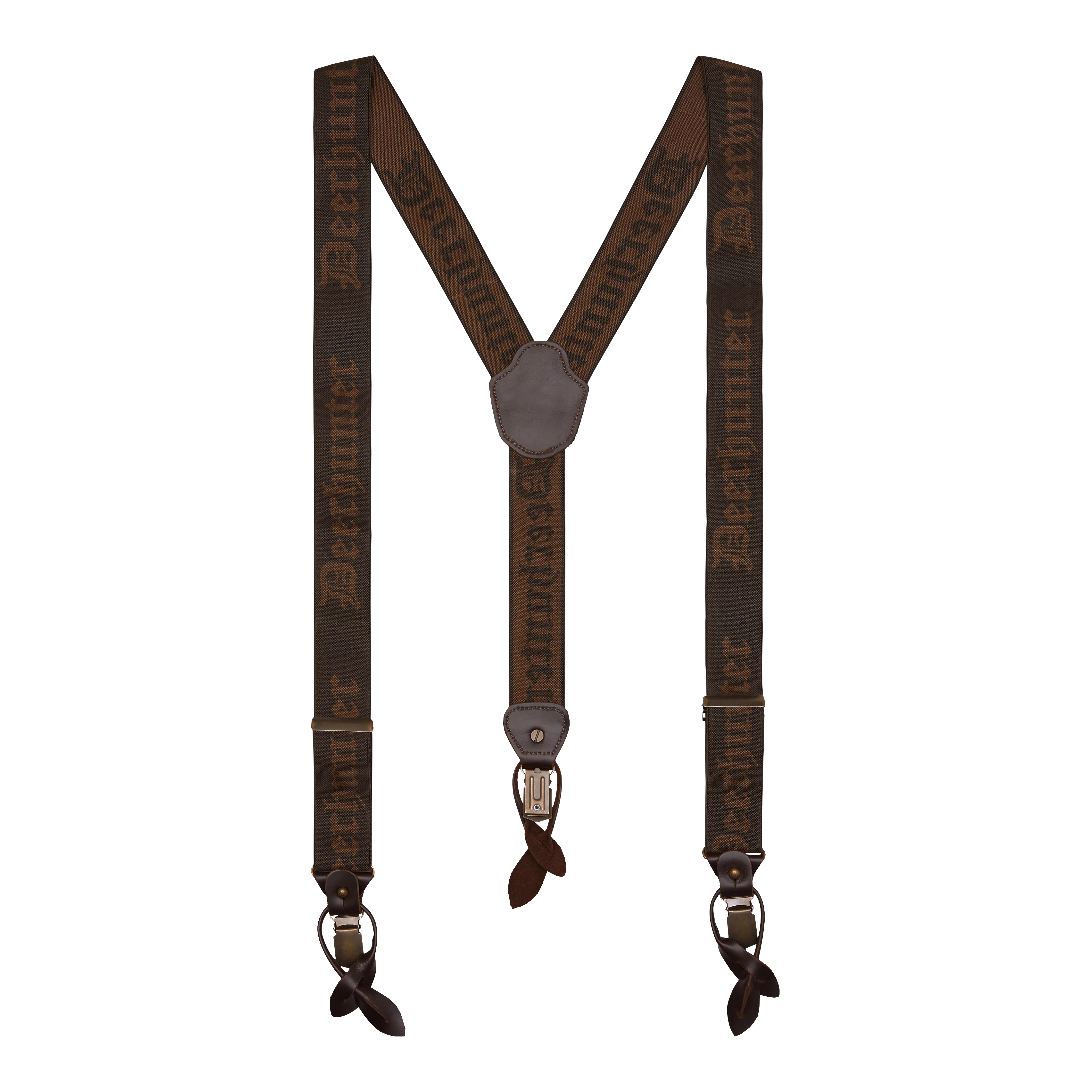 Kombi Hosenträge, Knöpfe un Clipse - Walnut Kombi Hosenträge, Knöpfe un Clipse - Walnut