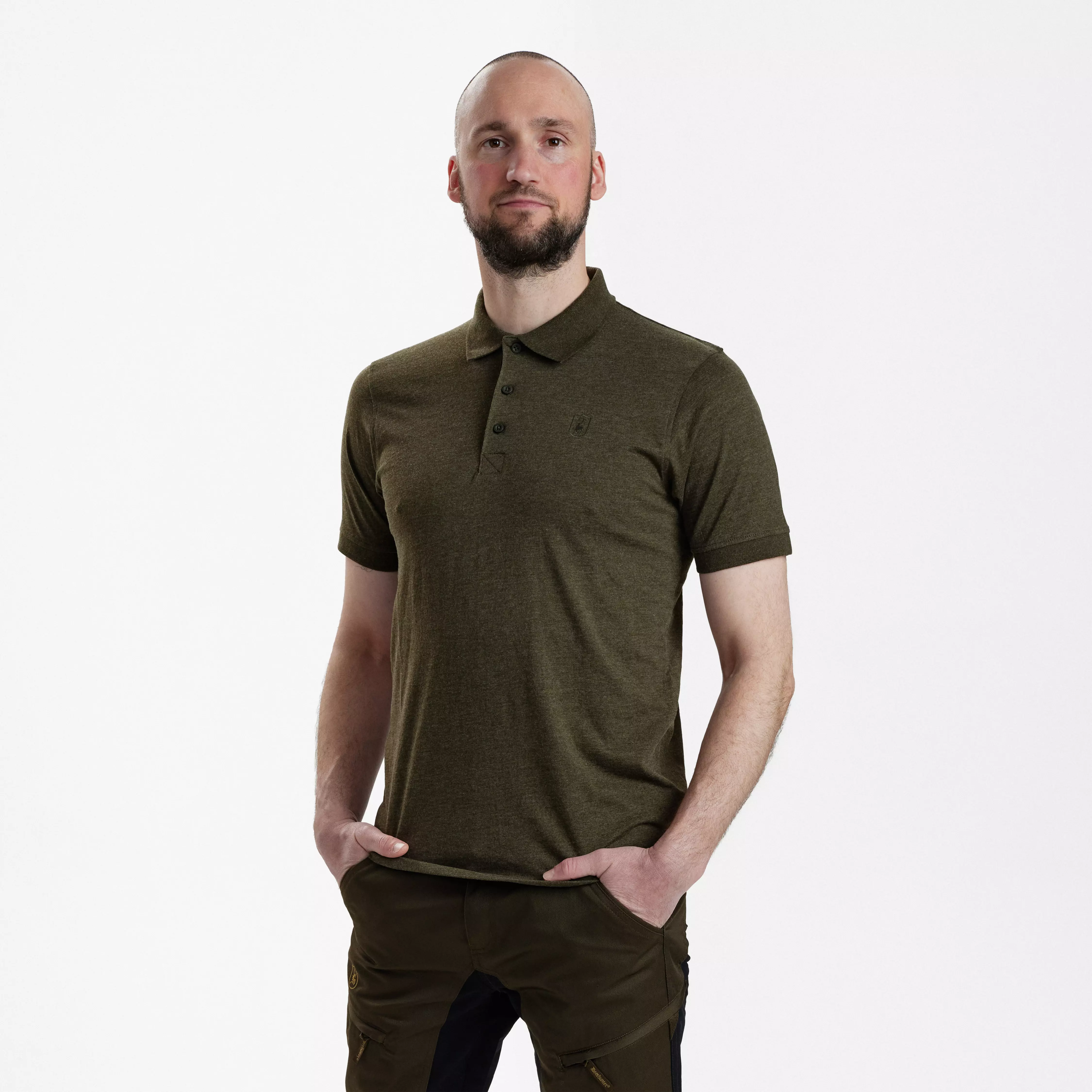 Gunnar Polo Hemd - Adventure Green Melange