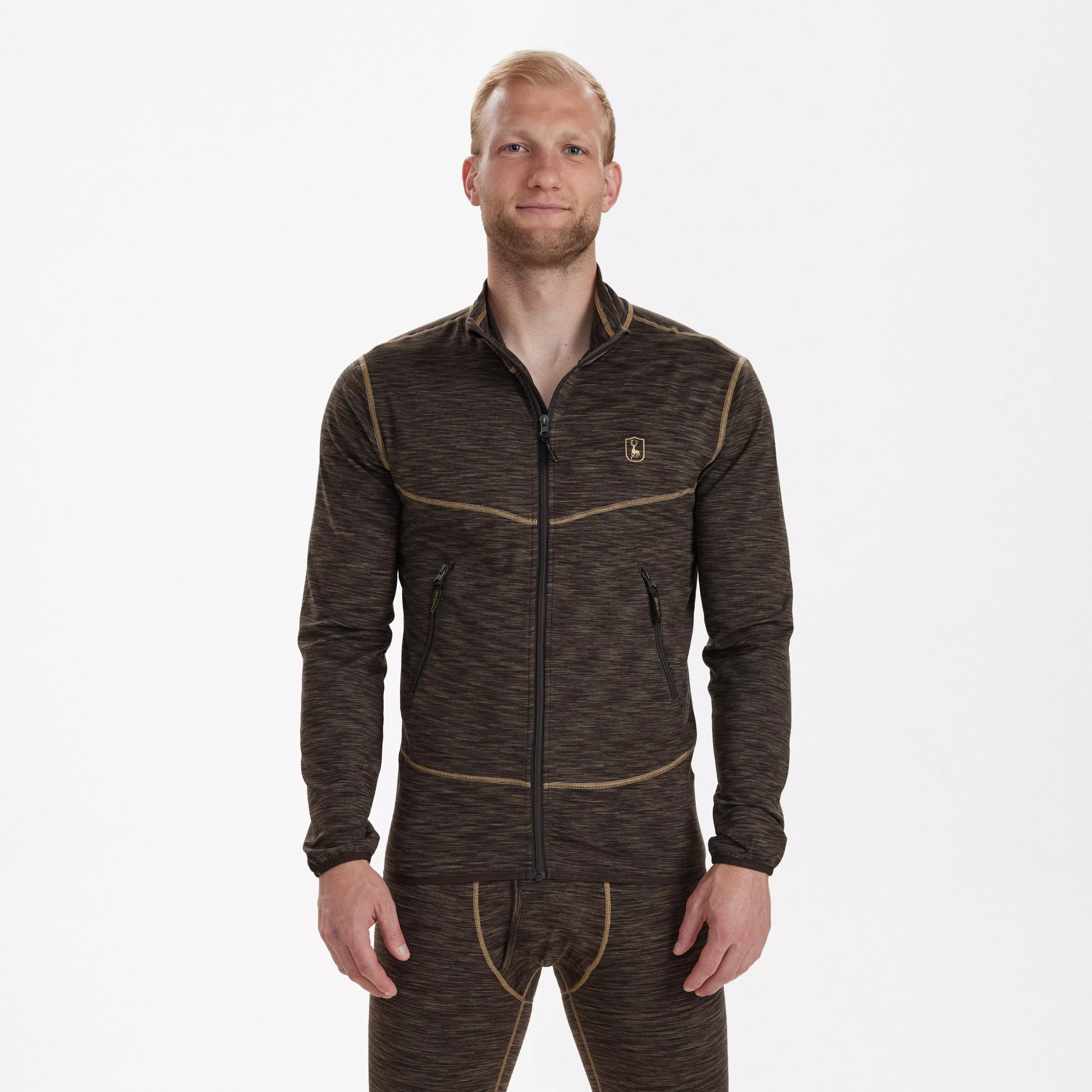 Norden Insulated Fleece - Brown Melange Norden Insulated Fleece - Brown Melange