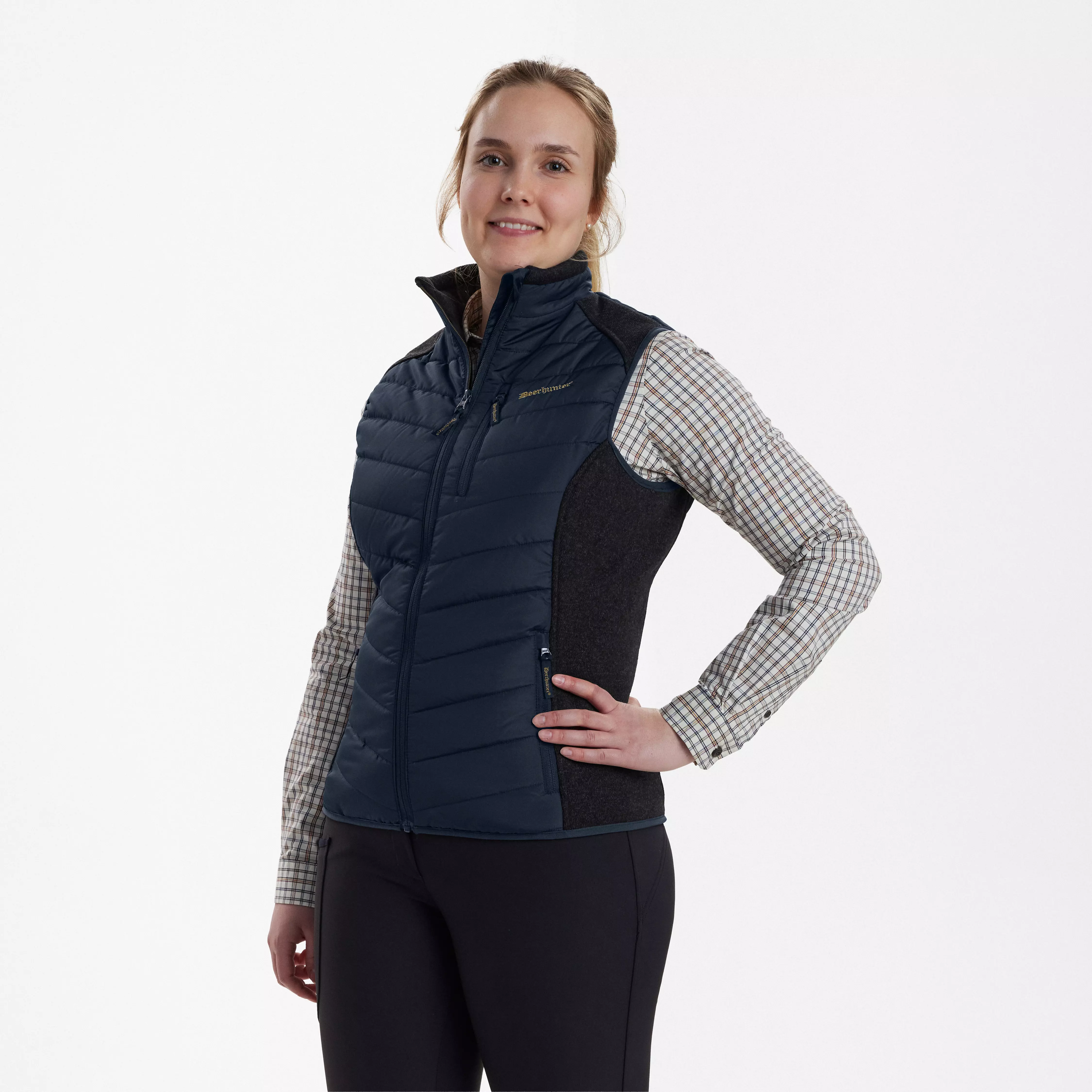 Lady Caroline Wattierte Weste - Dark Blue