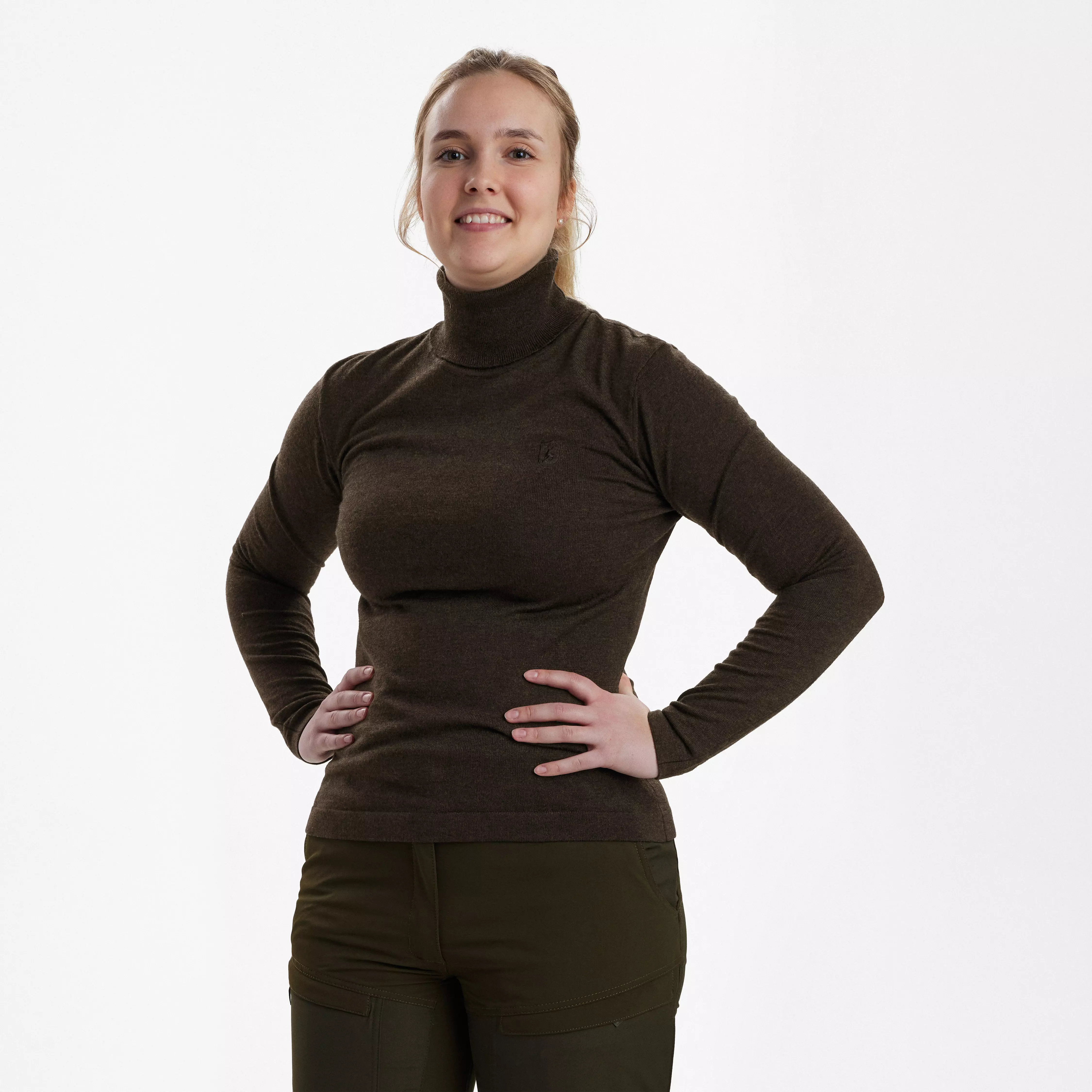 Lady Darlington Rollkragen - Dark Elm