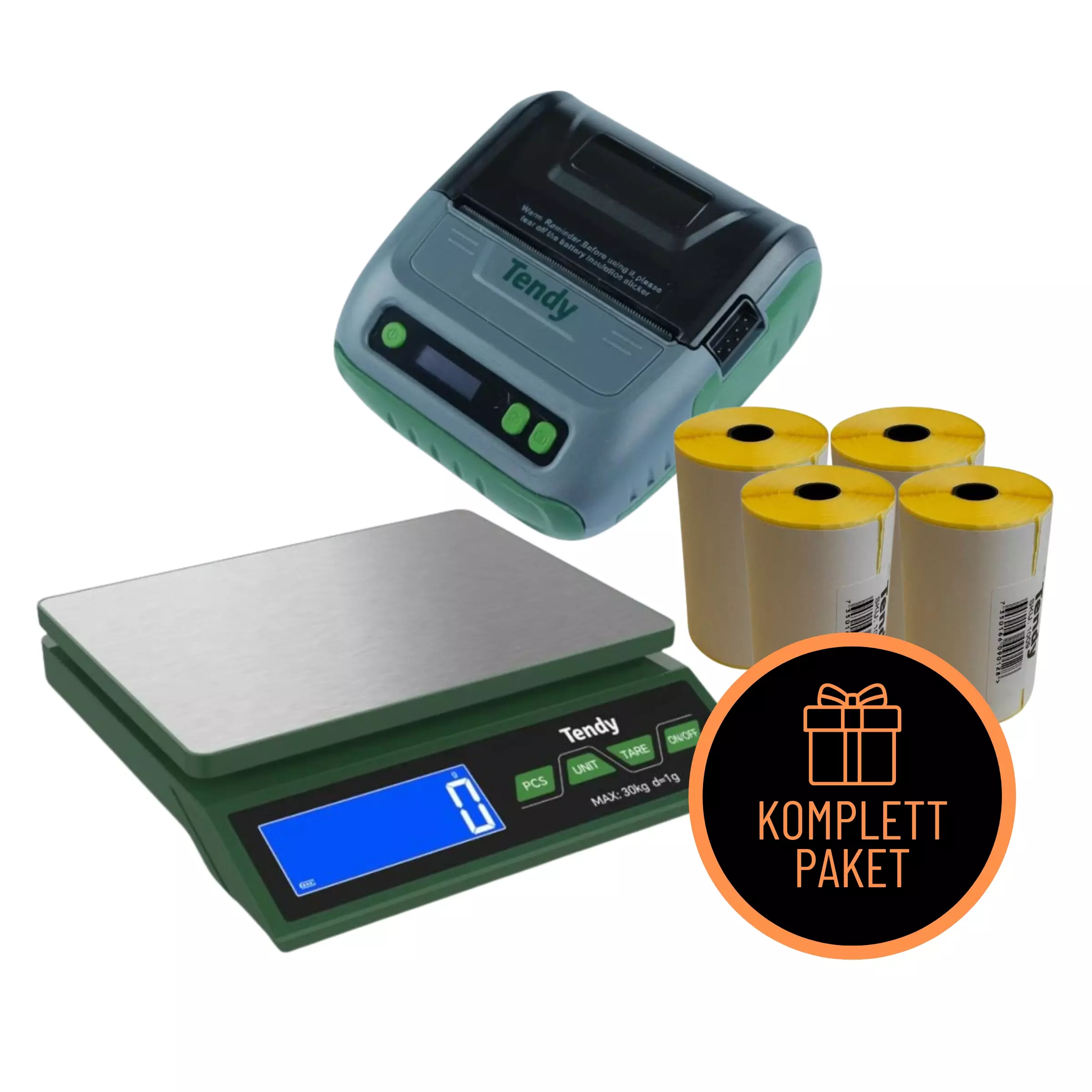 Tendy Wildbretverarbeitung Set 1 (Tischwaage + Etikettendrucker inkl. Etiketten)