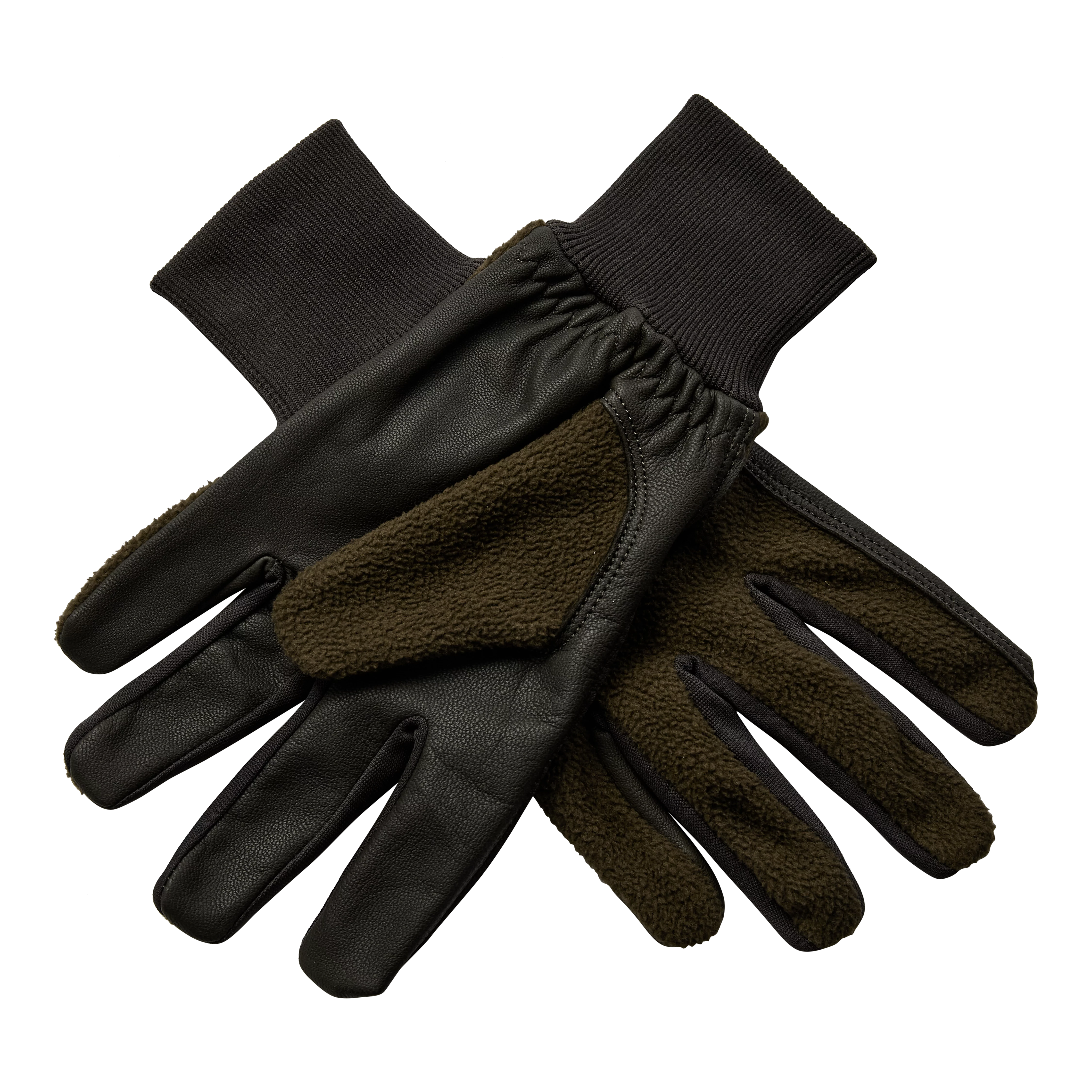 Fleecehandschuhe mit Leder - Art Green Fleecehandschuhe mit Leder - Art Green