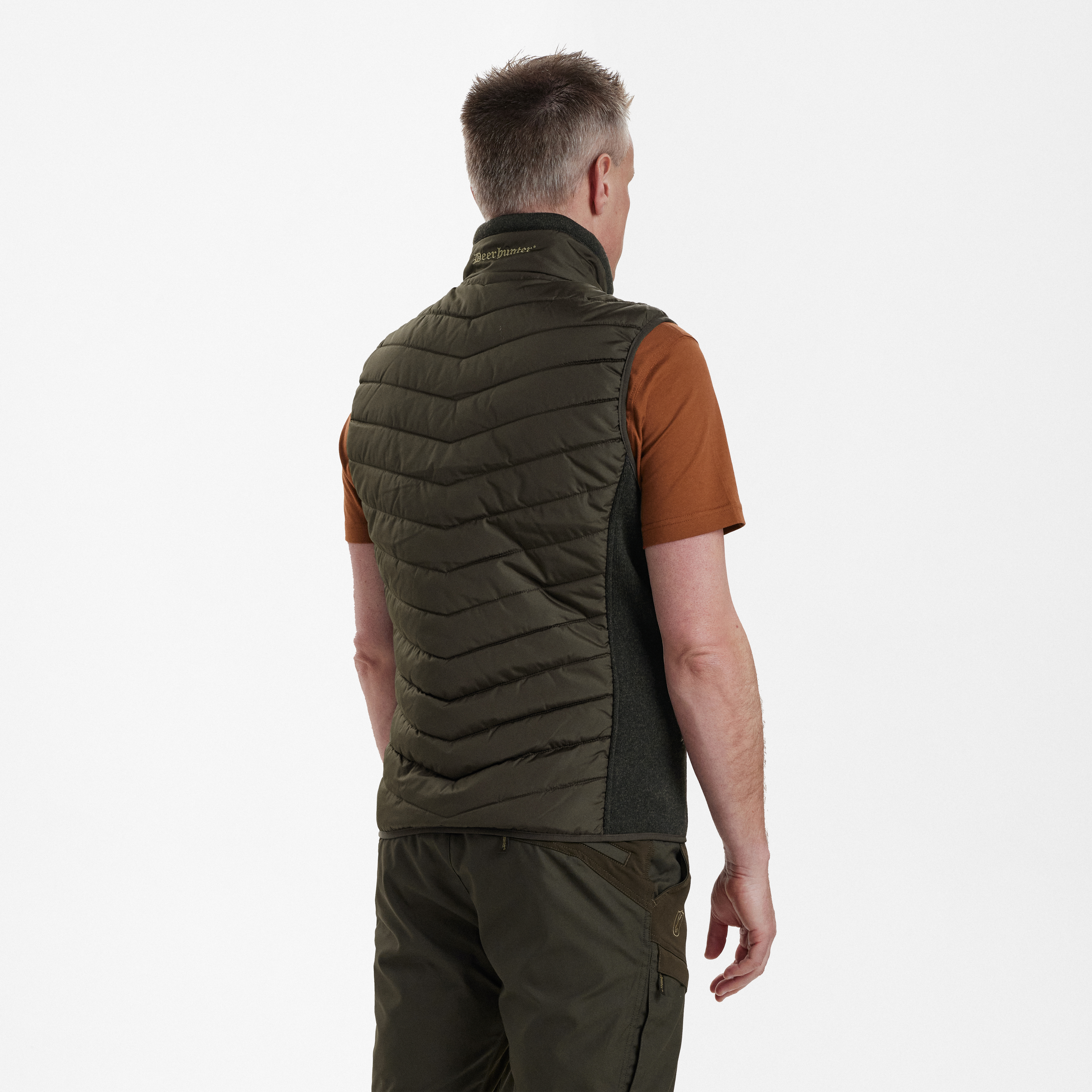 Moor Wattierte Weste mit Strick - Timber
