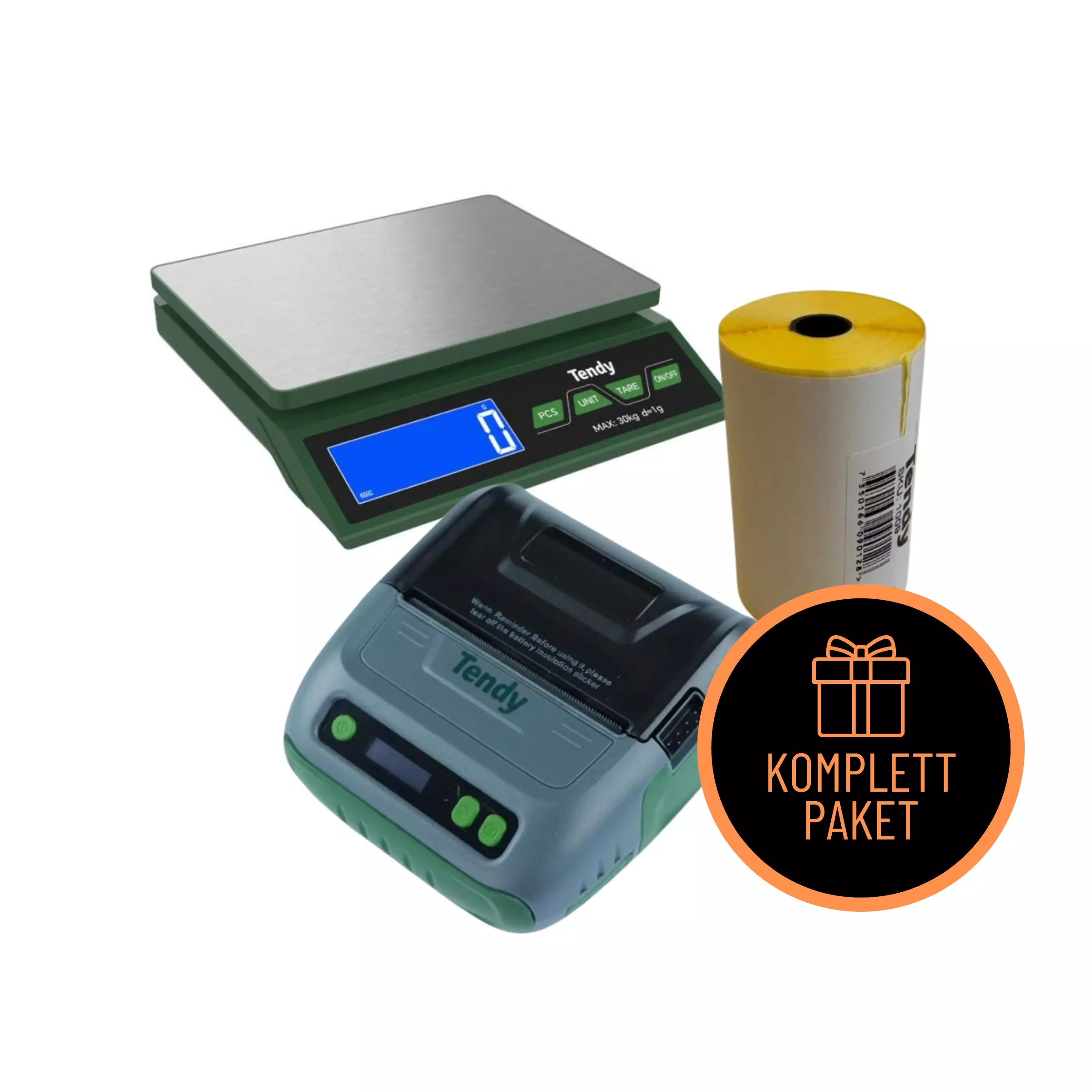 Tendy Wildbretverarbeitung Set 1 (Tischwaage + Etikettendrucker inkl. Etiketten)