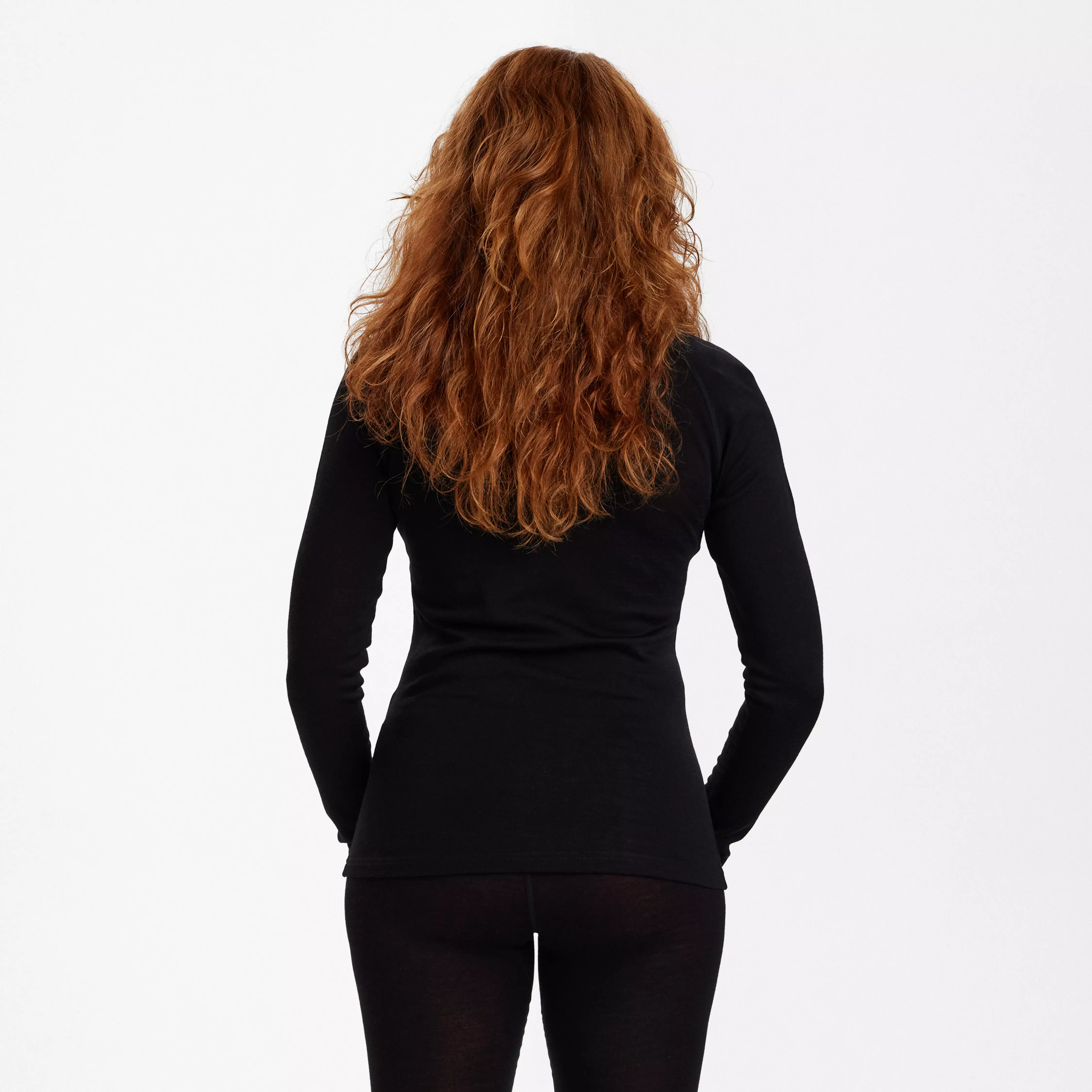 Lady Quinn Merino-Unterhemd mit ½-Reißverschluss - Black Oak