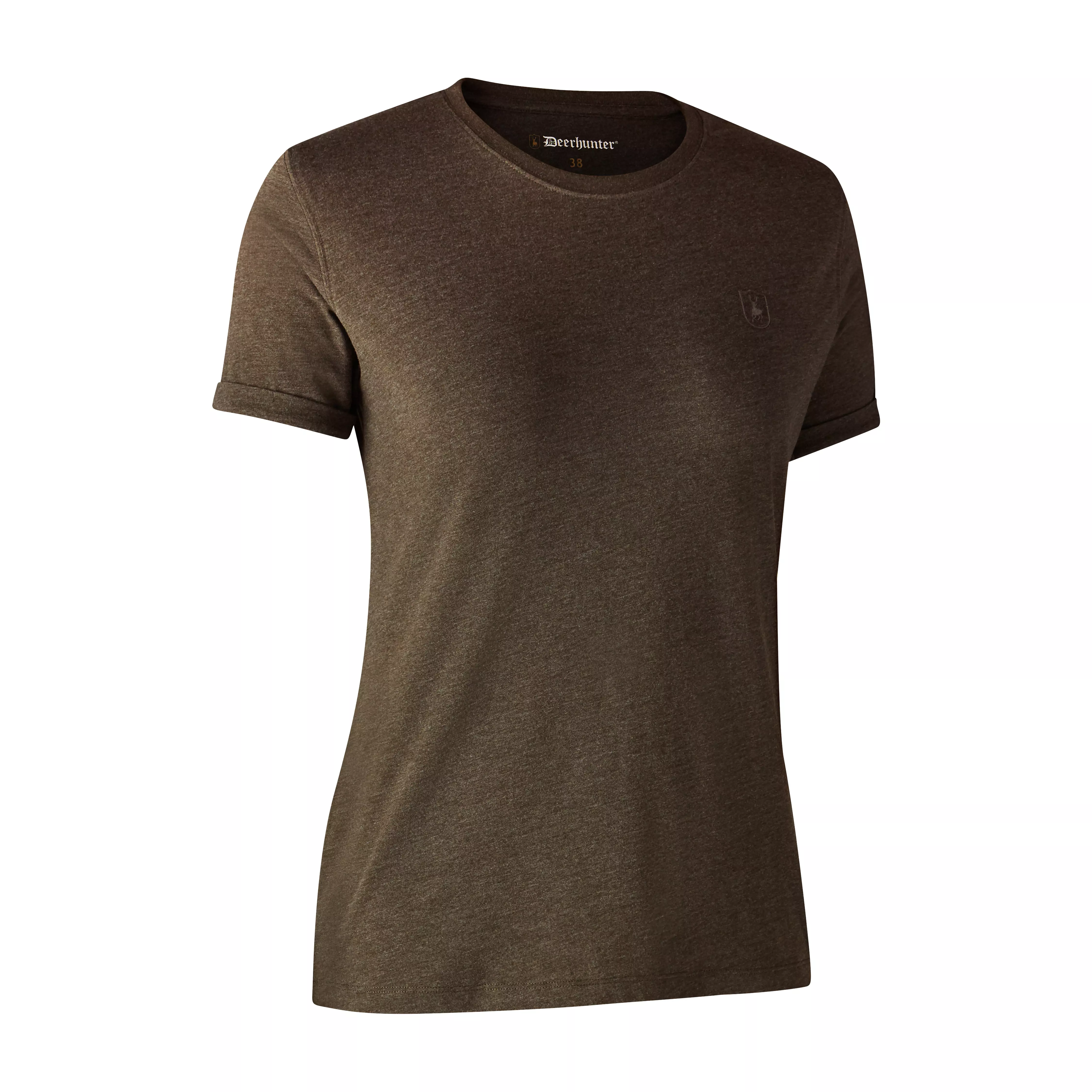 Ladies Basis T-shirt im 2er-Pack - Adventure Green mel/Brown Leaf mel.