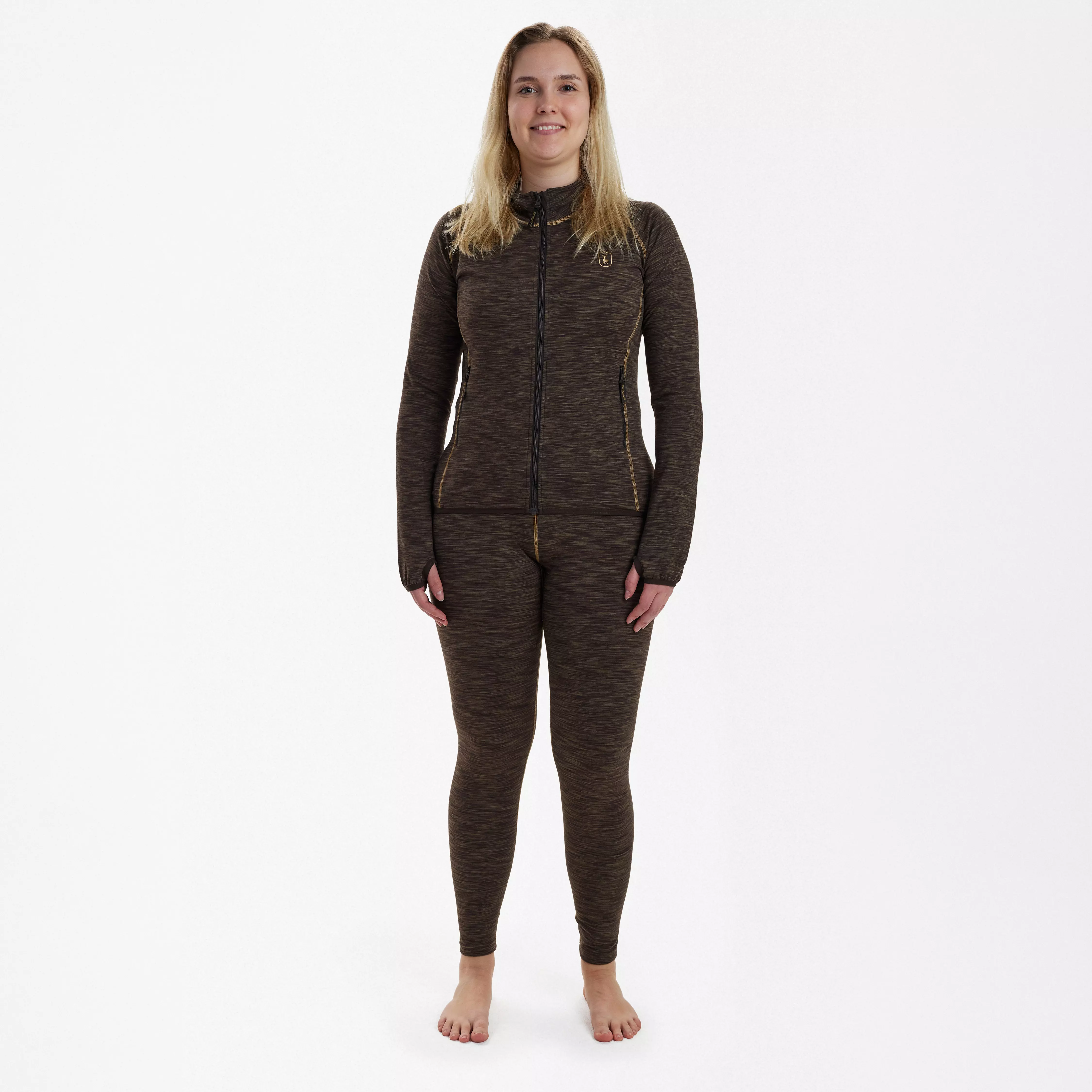 Lady Insulated Fleece - Brown Melange