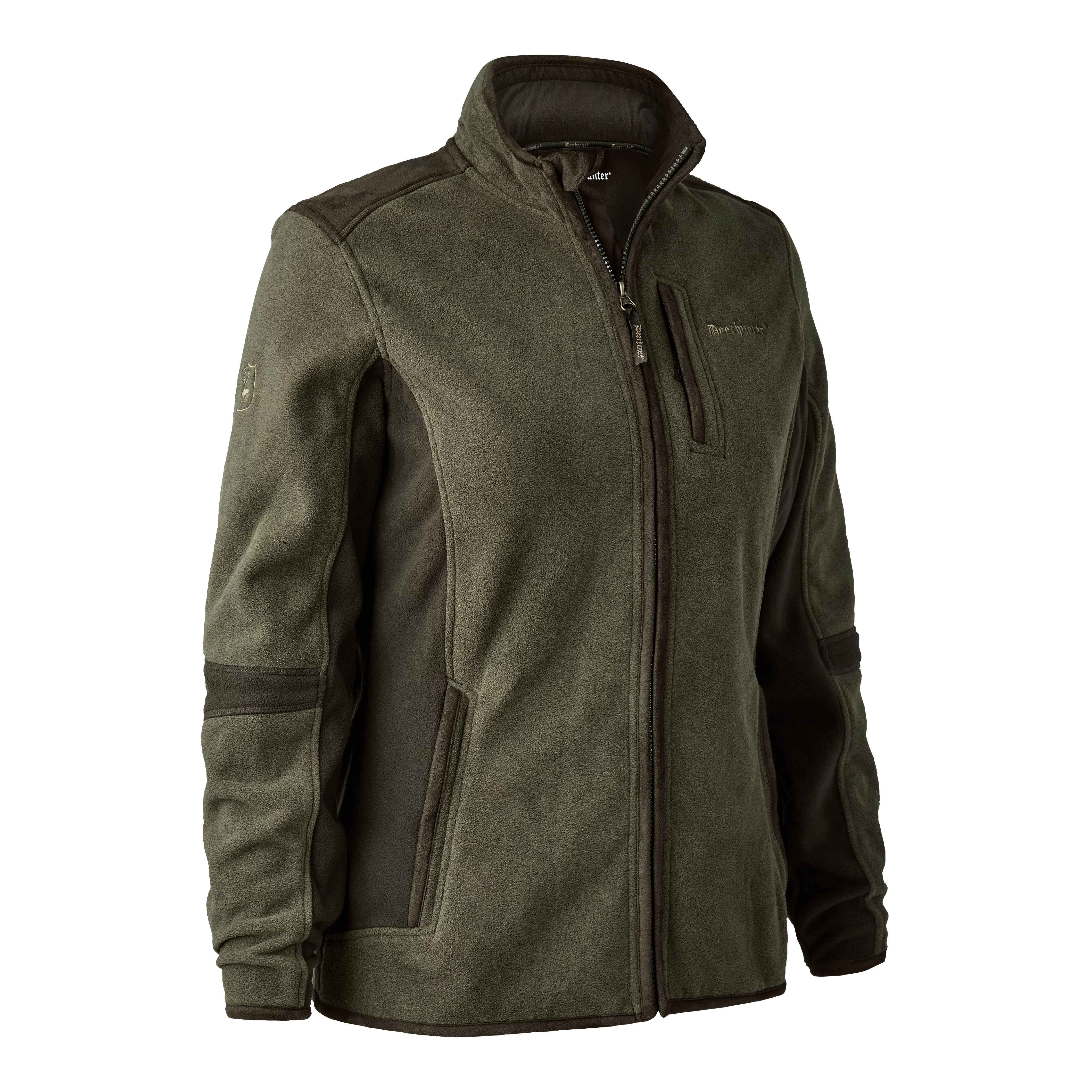 Lady Pam Bonded Fleecejacke - Graphite Green Melange