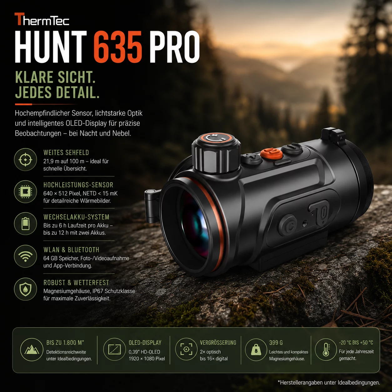 ThermTec Hunt 635 Pro Komplettpaket inkl. Adapter