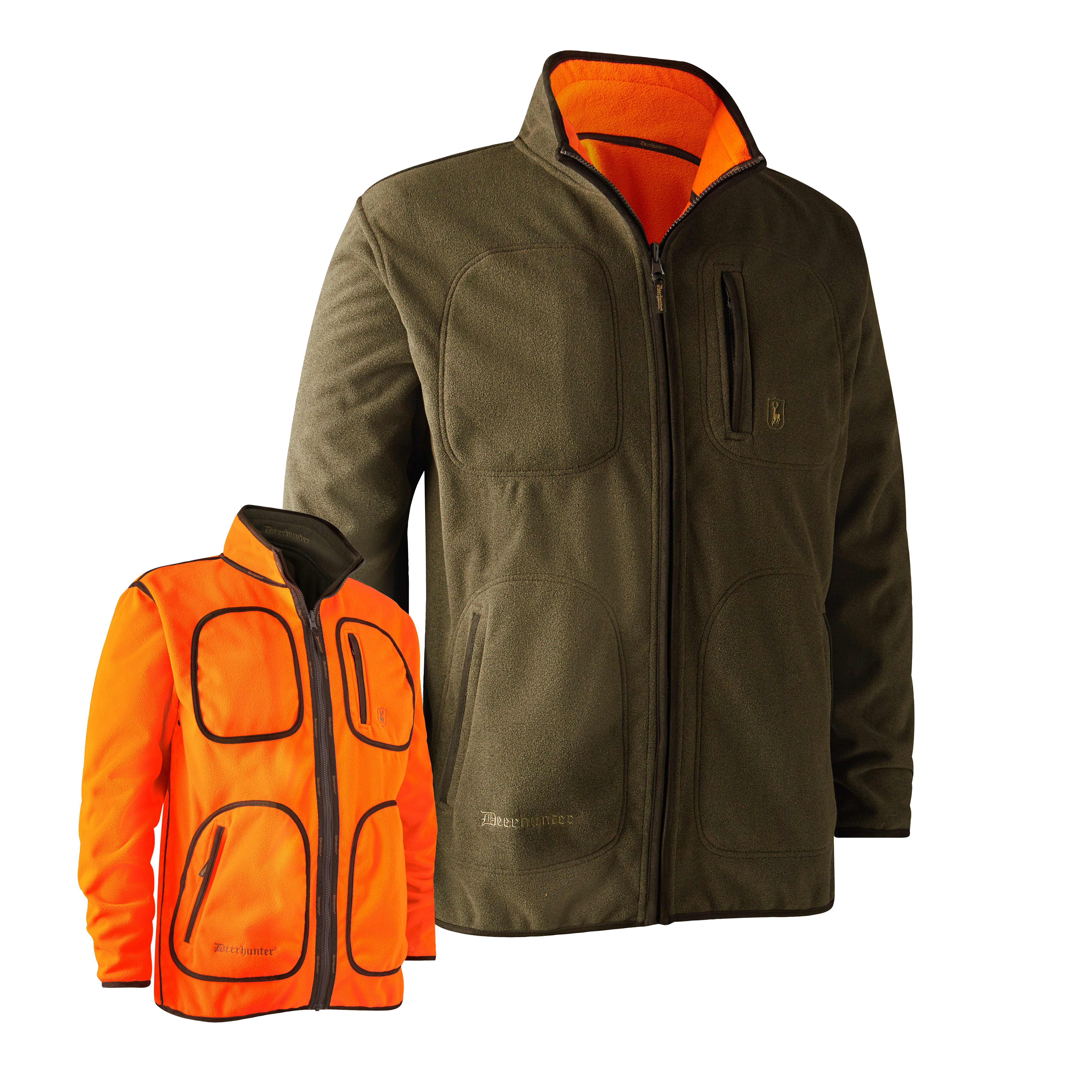 Gamekeeper Bonded Fleecejacke - Wendbar - Orange