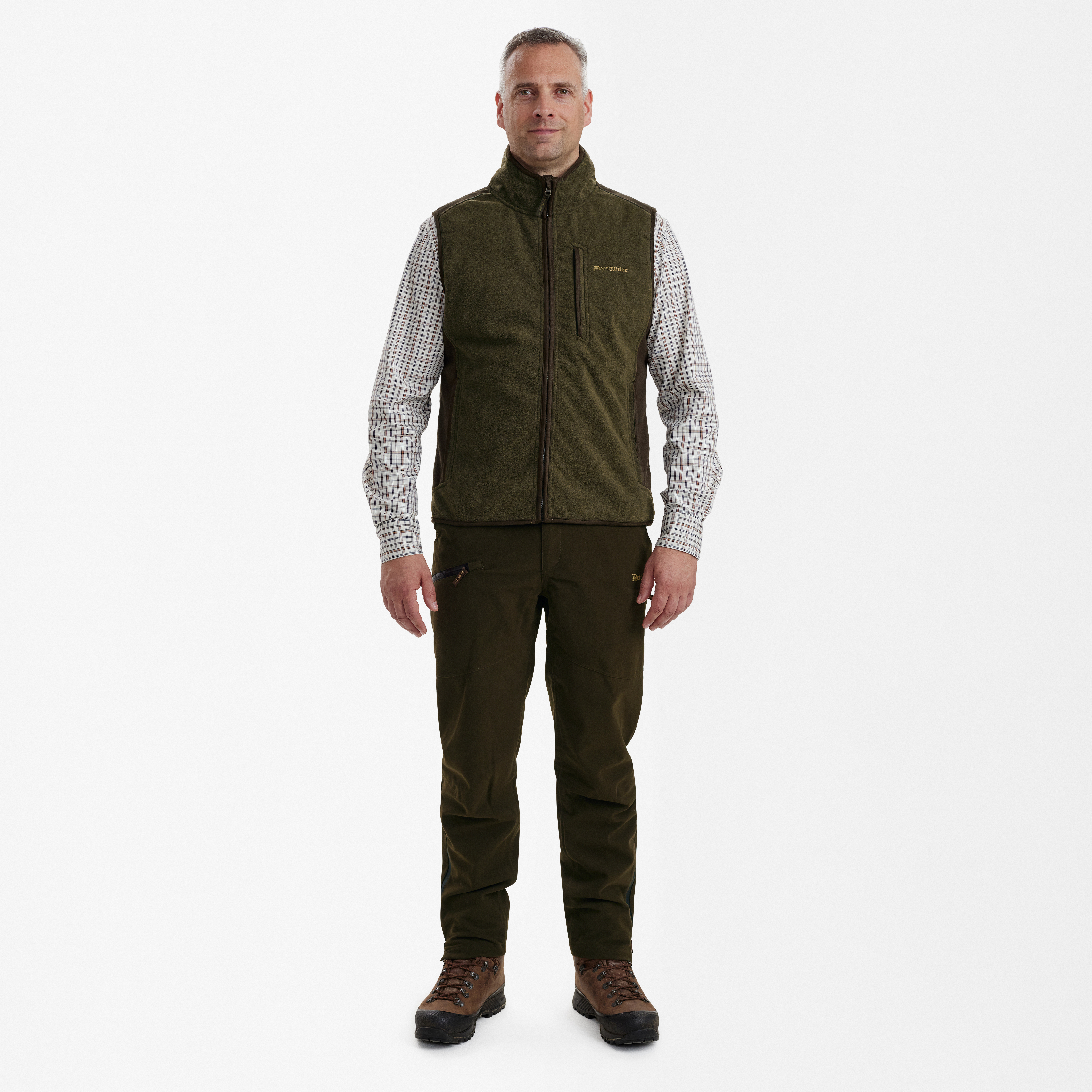 Gamekeeper Bonded Fleece Weste - Graphite Green Melange