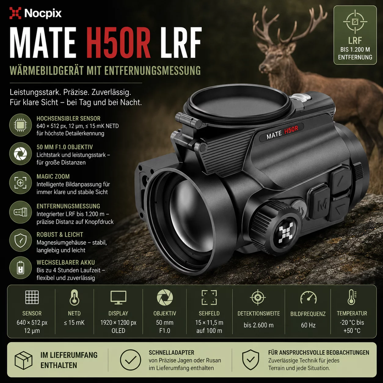 Nocpix MATE H50R LRF Komplettpaket inkl. Adapter