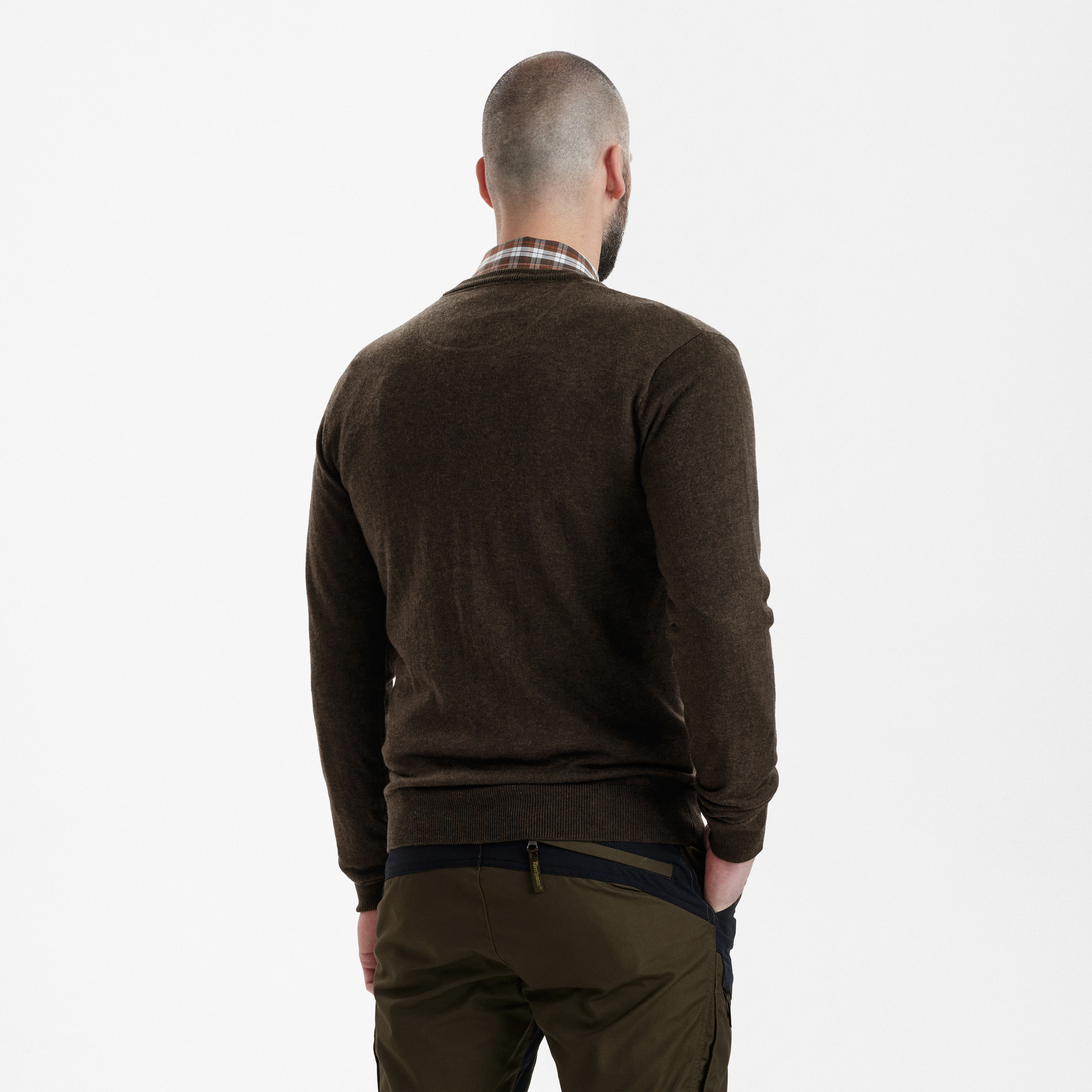 Kingston Pullover mit V-Ausschnitt - Dark Elm