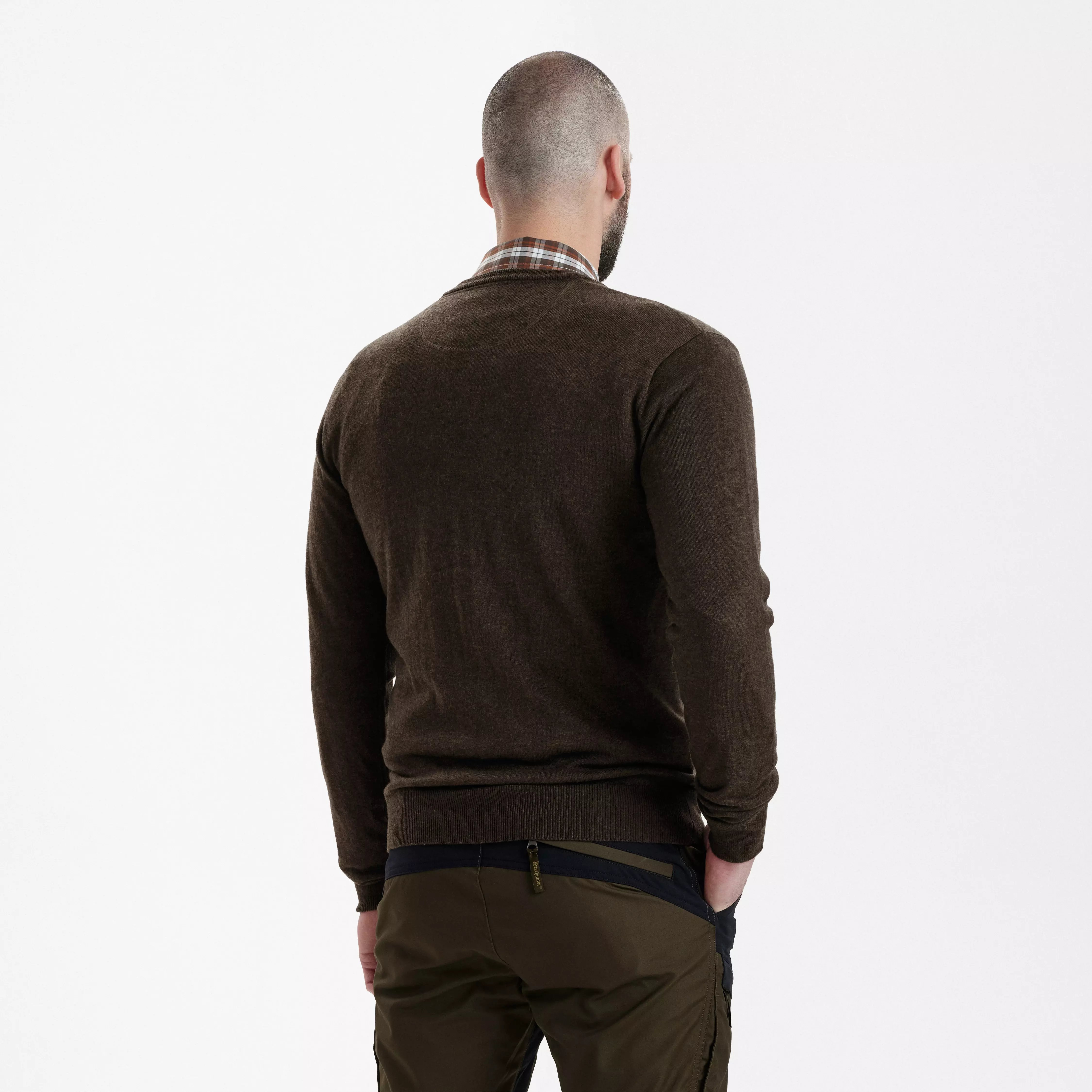 Kingston Pullover mit V-Ausschnitt - Dark Elm