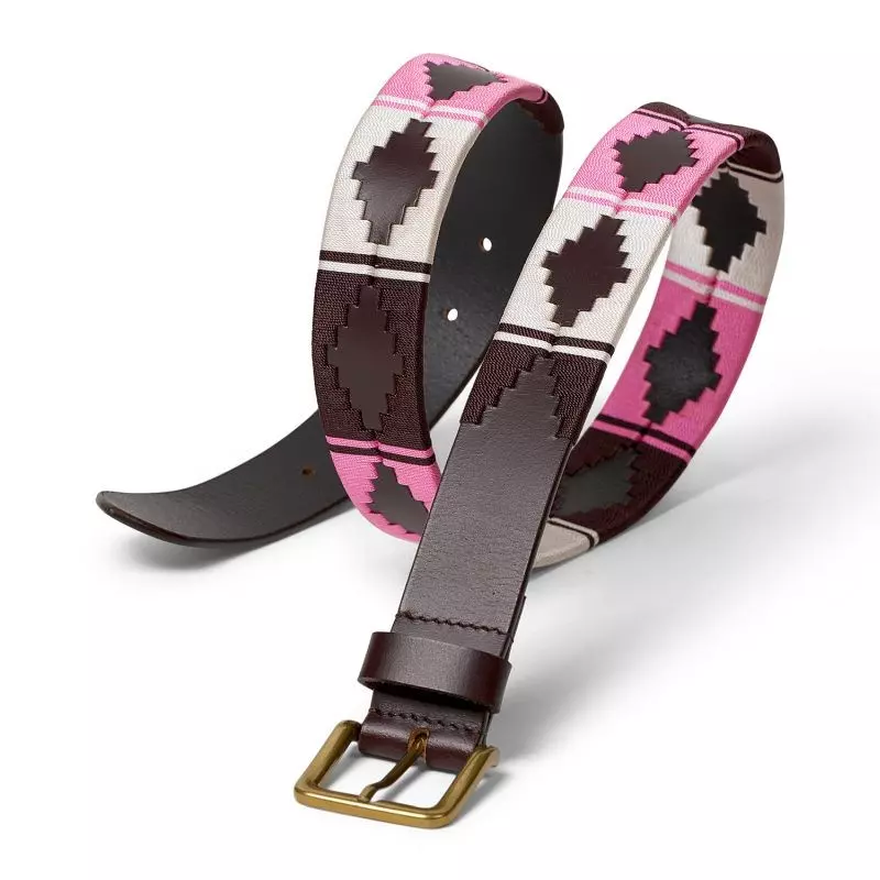 Waidmanns Unisex Pologürtel Marley Pink Weiß