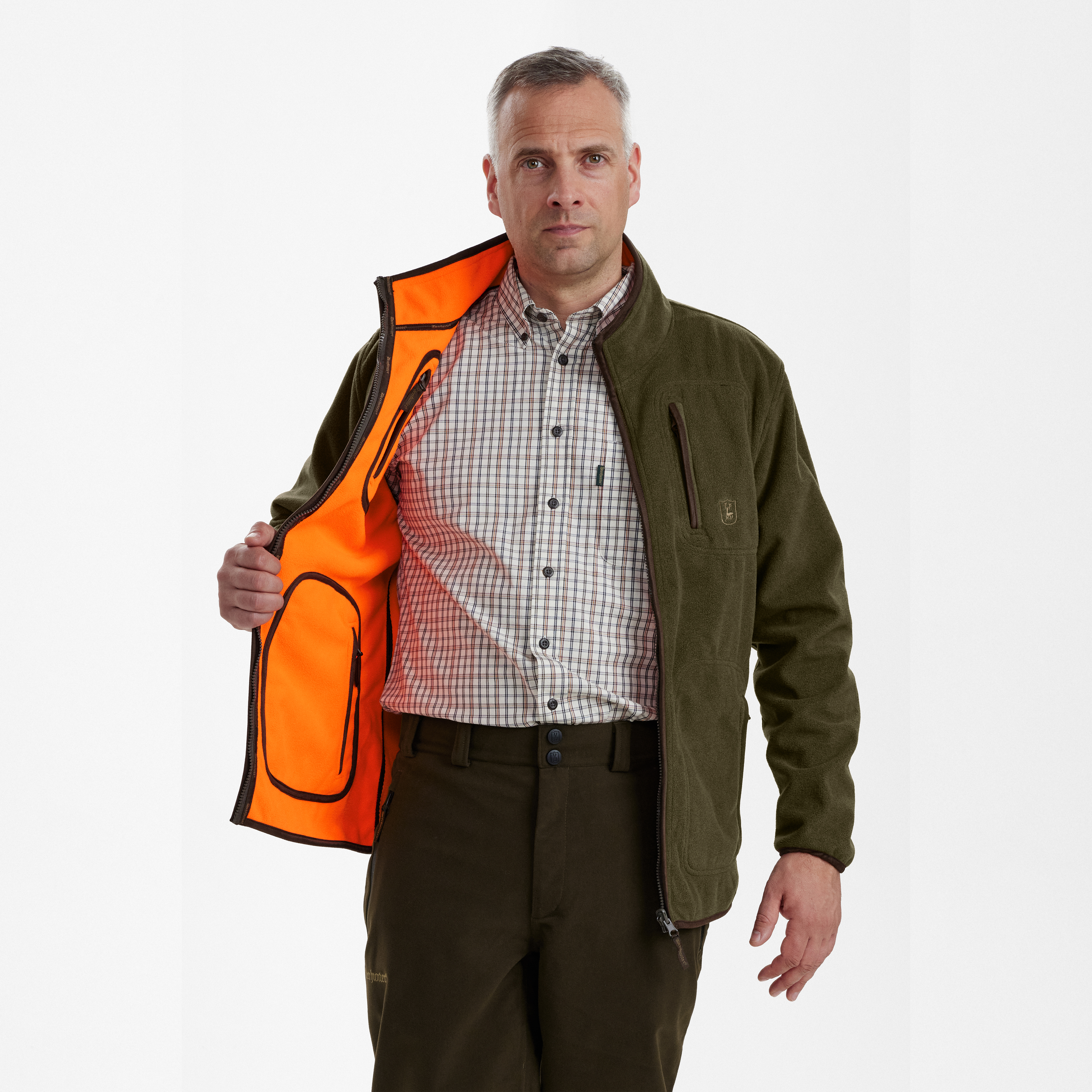 Gamekeeper Bonded Fleecejacke - Wendbar - Orange