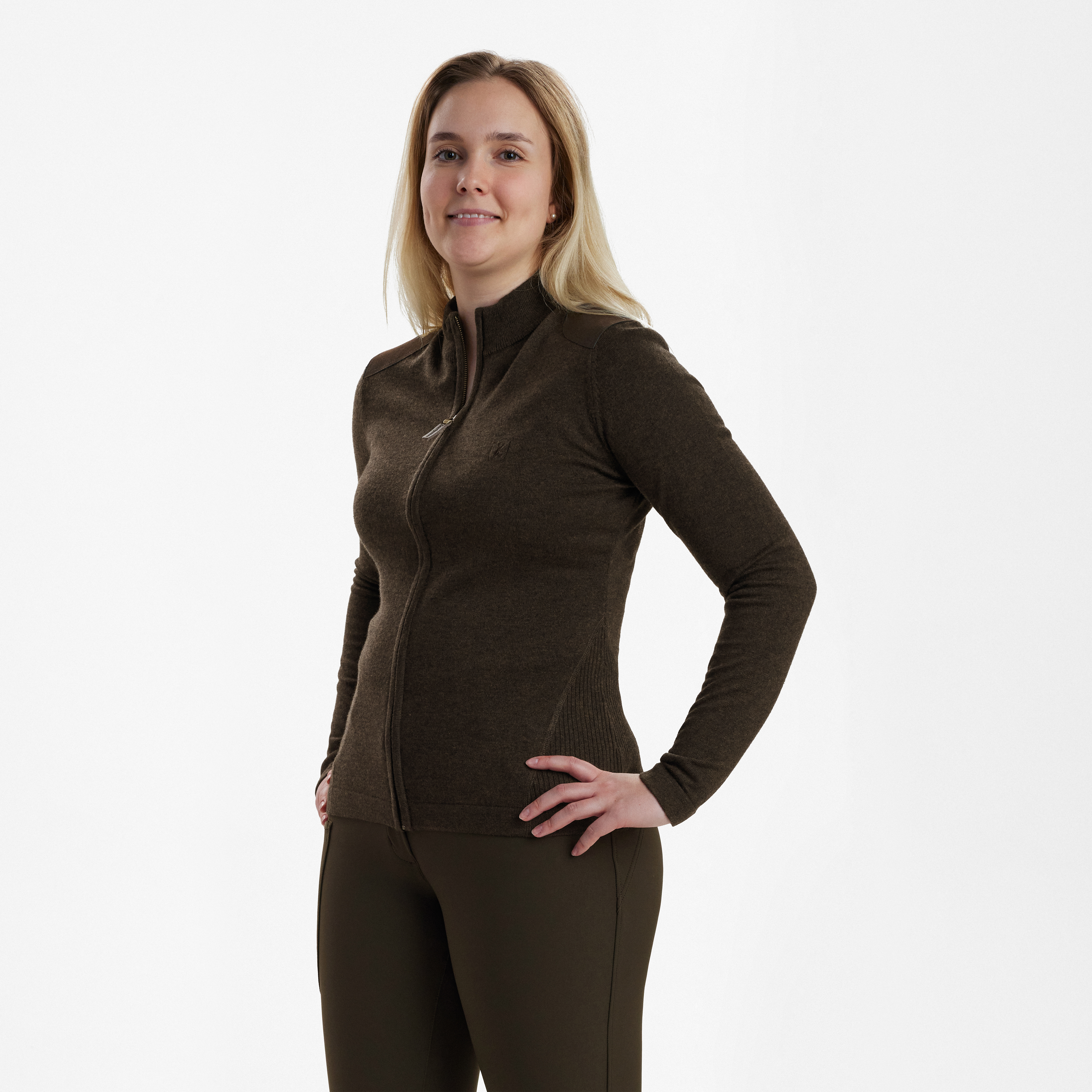 Lady Darlington Strick-Cardigan - Dark Elm