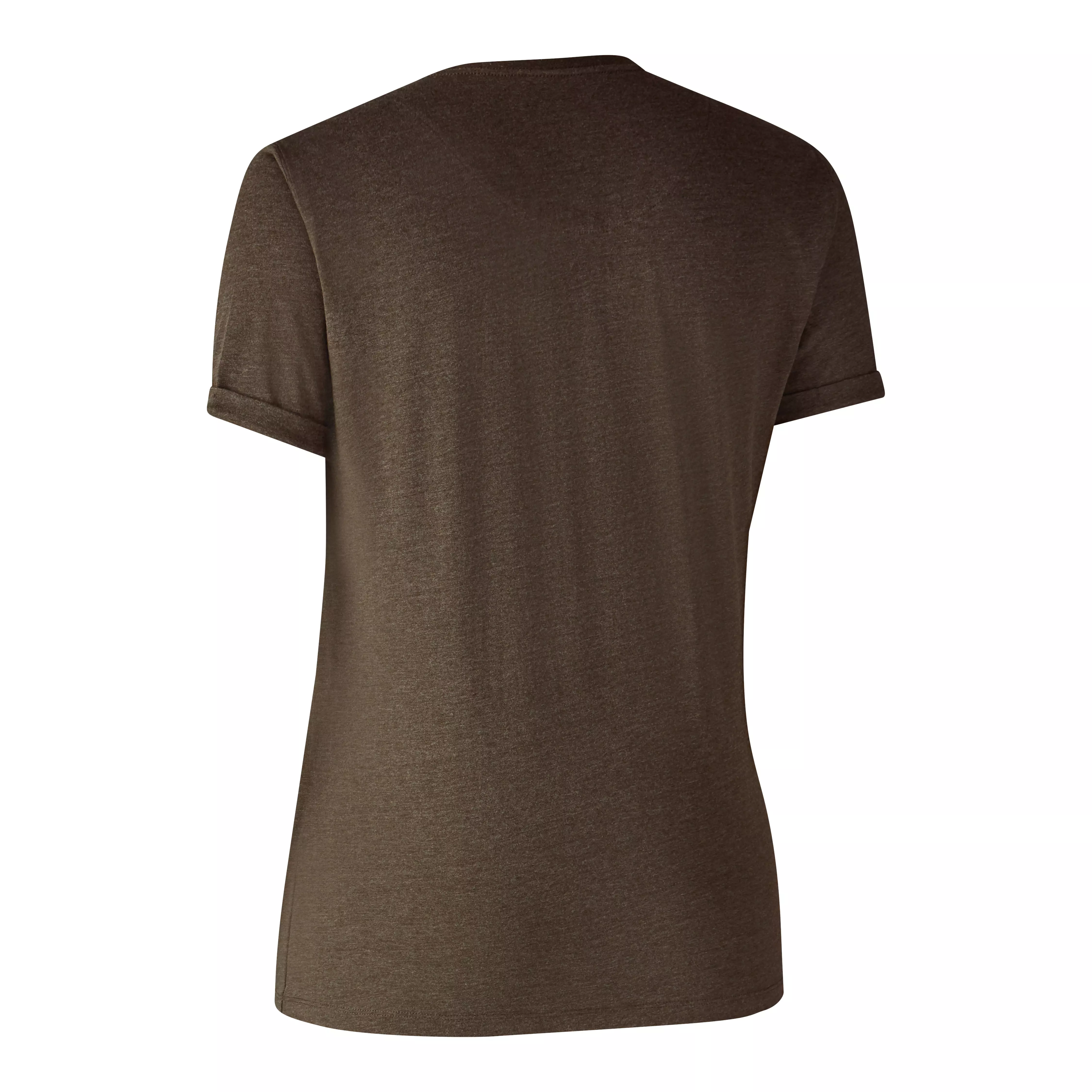 Ladies Basis T-shirt im 2er-Pack - Adventure Green mel/Brown Leaf mel.