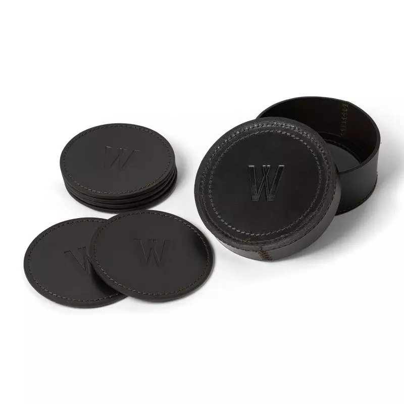 Waidmanns Leder Untersetzer Odin 6x Dunkelbraun