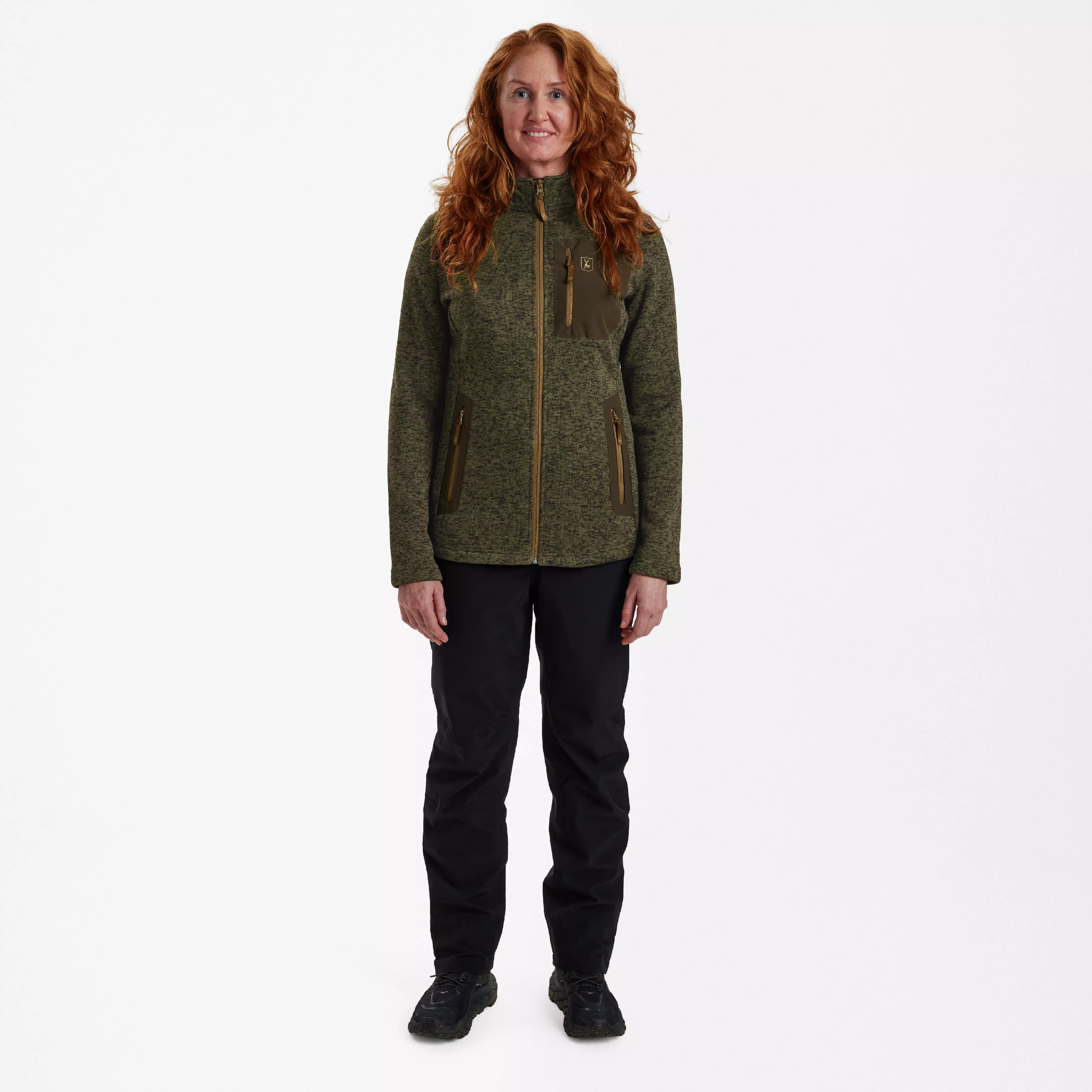 Lady Sarek Strickjacke - Olive Night melange Lady Sarek Strickjacke - Olive Night melange