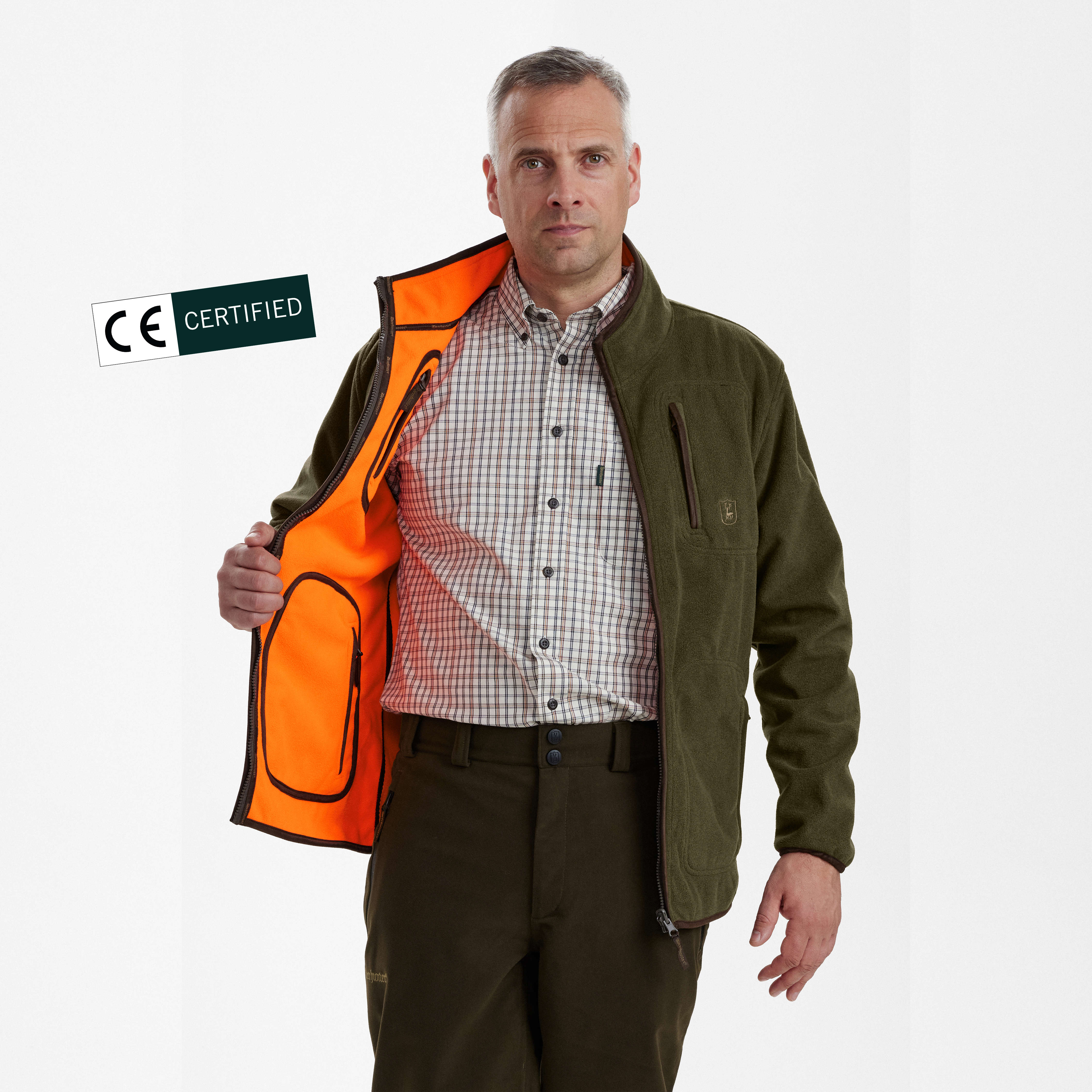 Gamekeeper Bonded Fleecejacke - Wendbar - Orange
