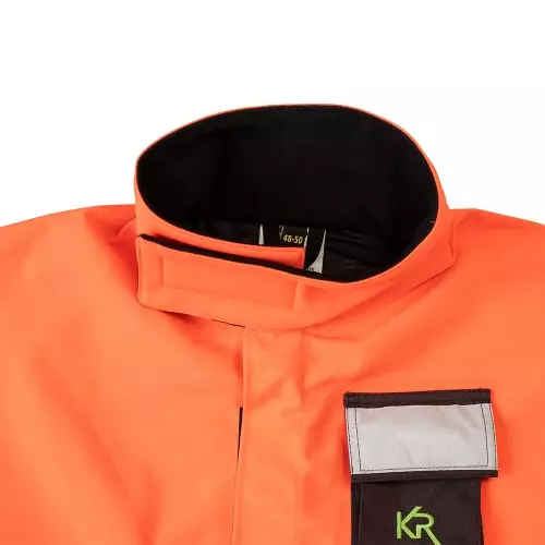 Kruedener Hundeführer-/ Durchgehjacke warnrot/braun Kruedener Hundeführer-/ Durchgehjacke warnrot/braun