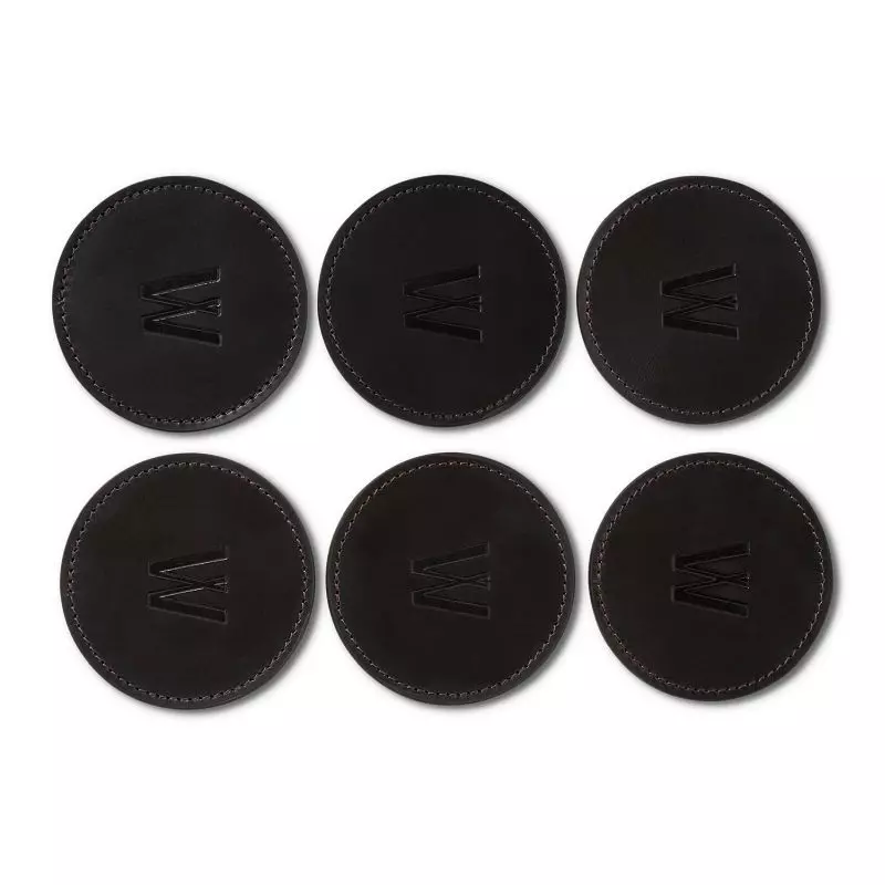 Waidmanns Leder Untersetzer Odin 6x Dunkelbraun