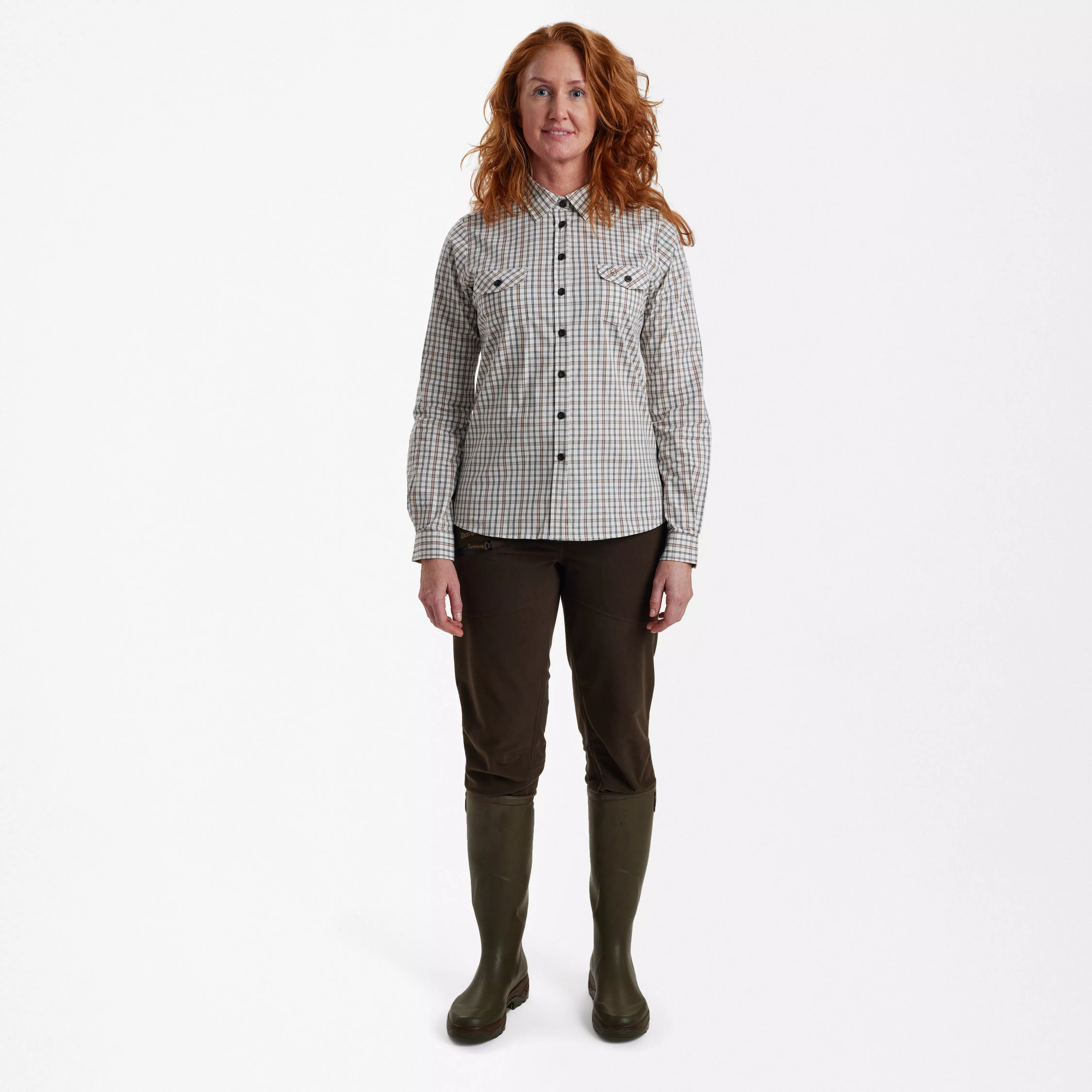 Lady Harper Hemd - Green Check