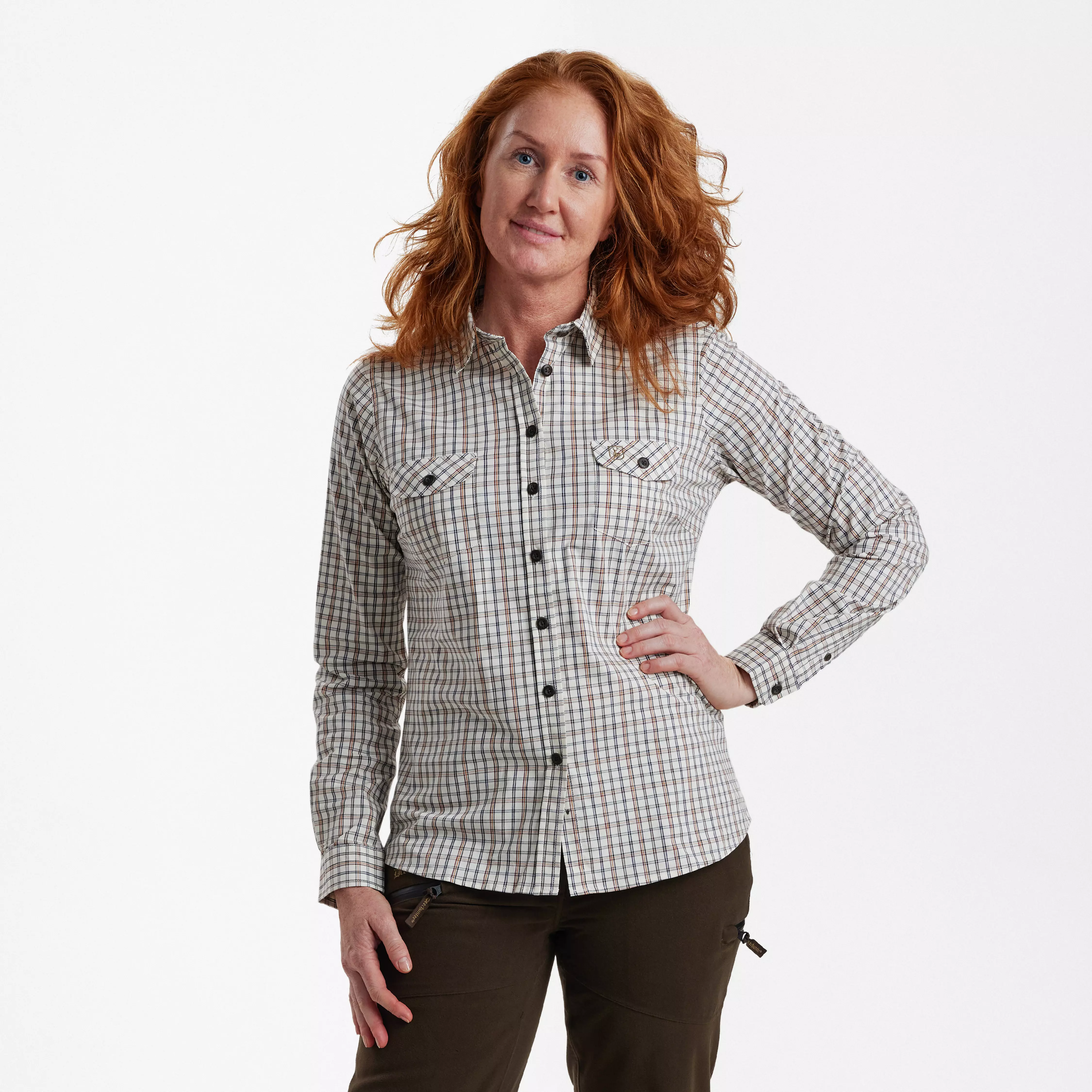 Lady Harper Hemd - Green Check