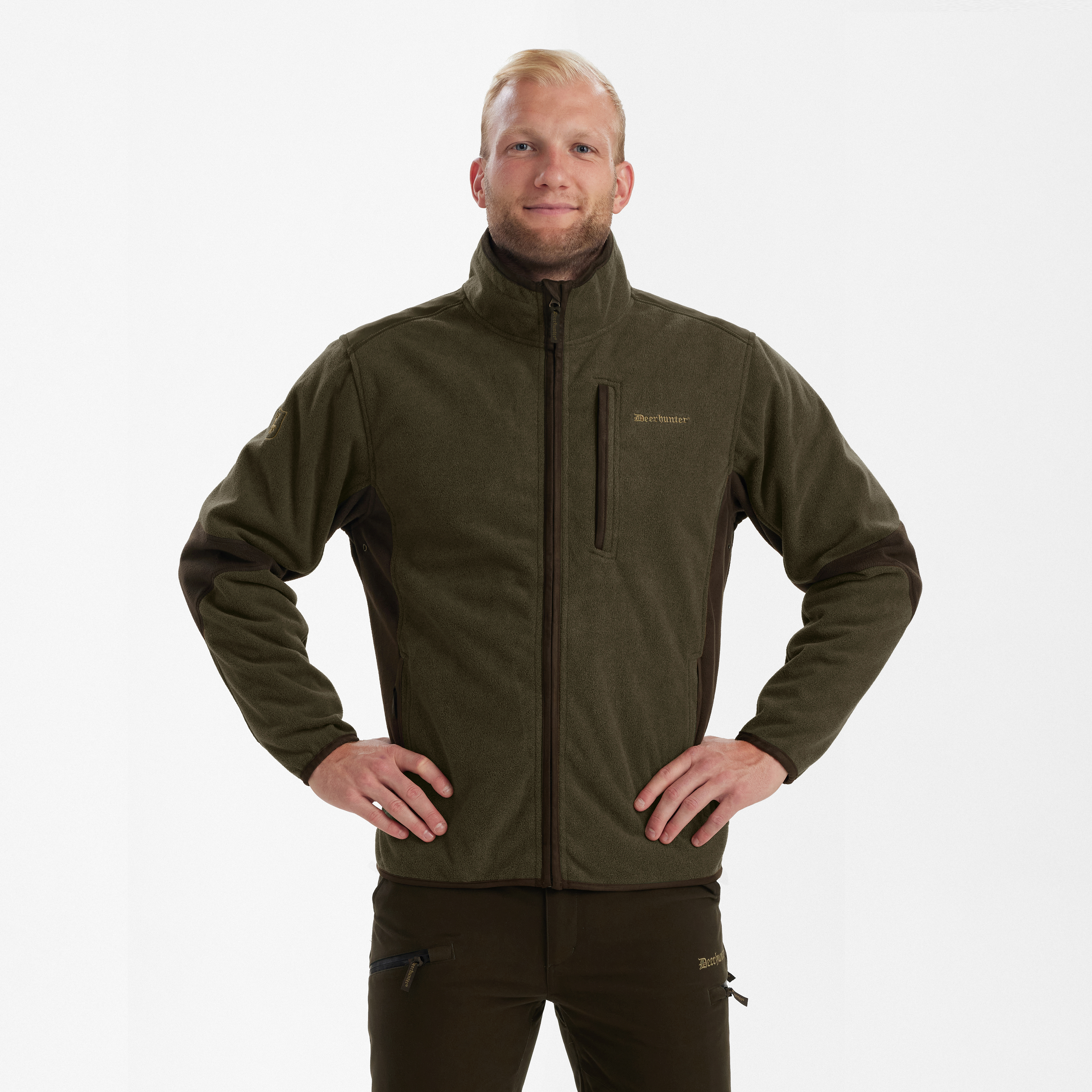 Gamekeeper Bonded Fleece Jacke - Graphite Green Melange