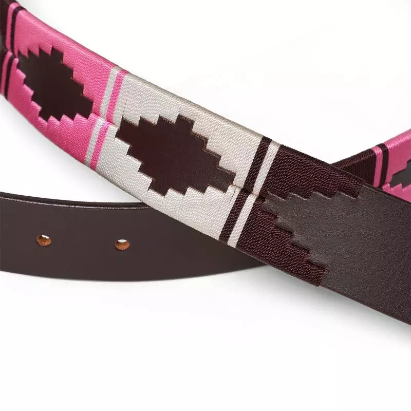 Waidmanns Unisex Pologürtel Marley Pink Weiß