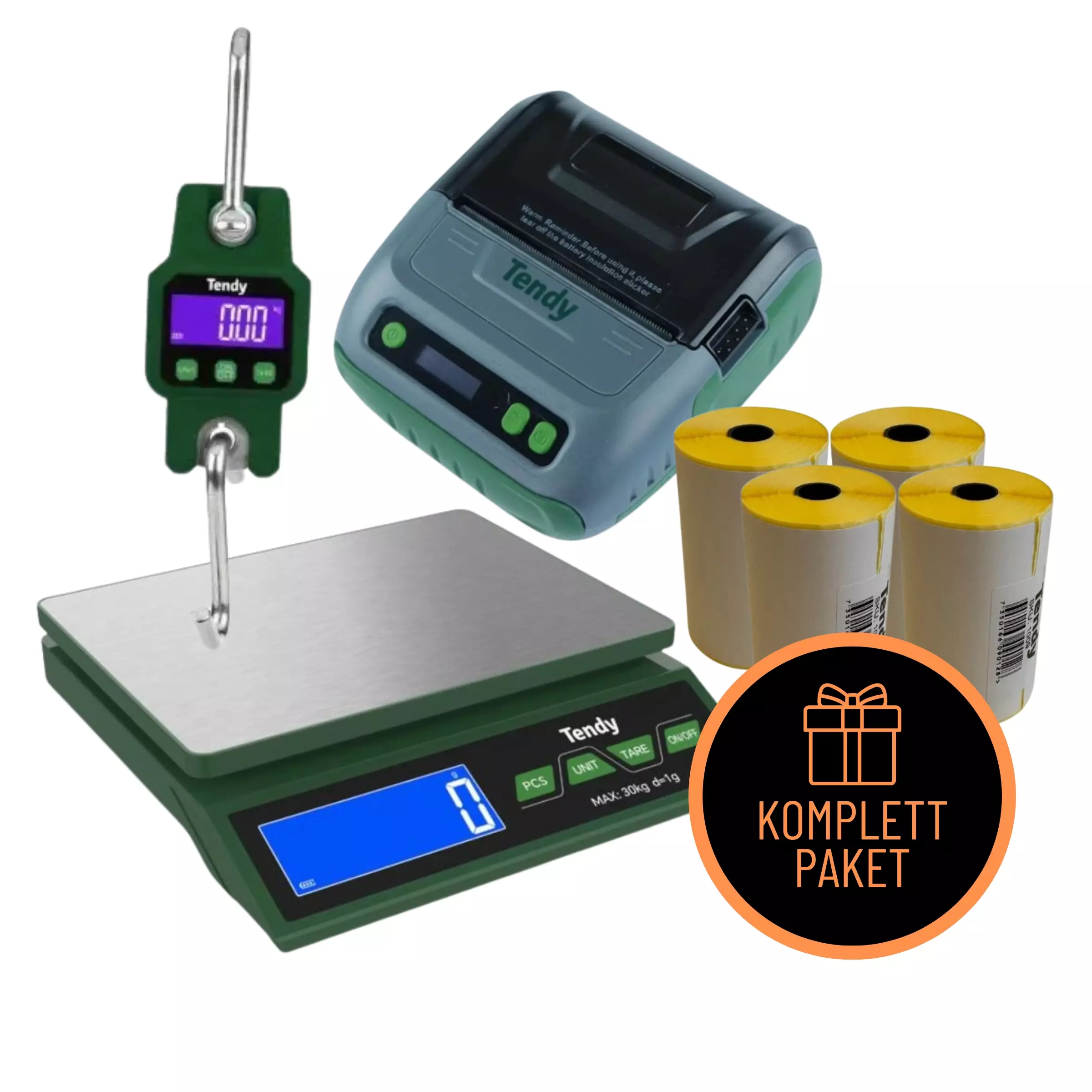 Tendy Wildbretverarbeitung Set 2 (Waagen + Etikettendrucker inkl. Etiketten)